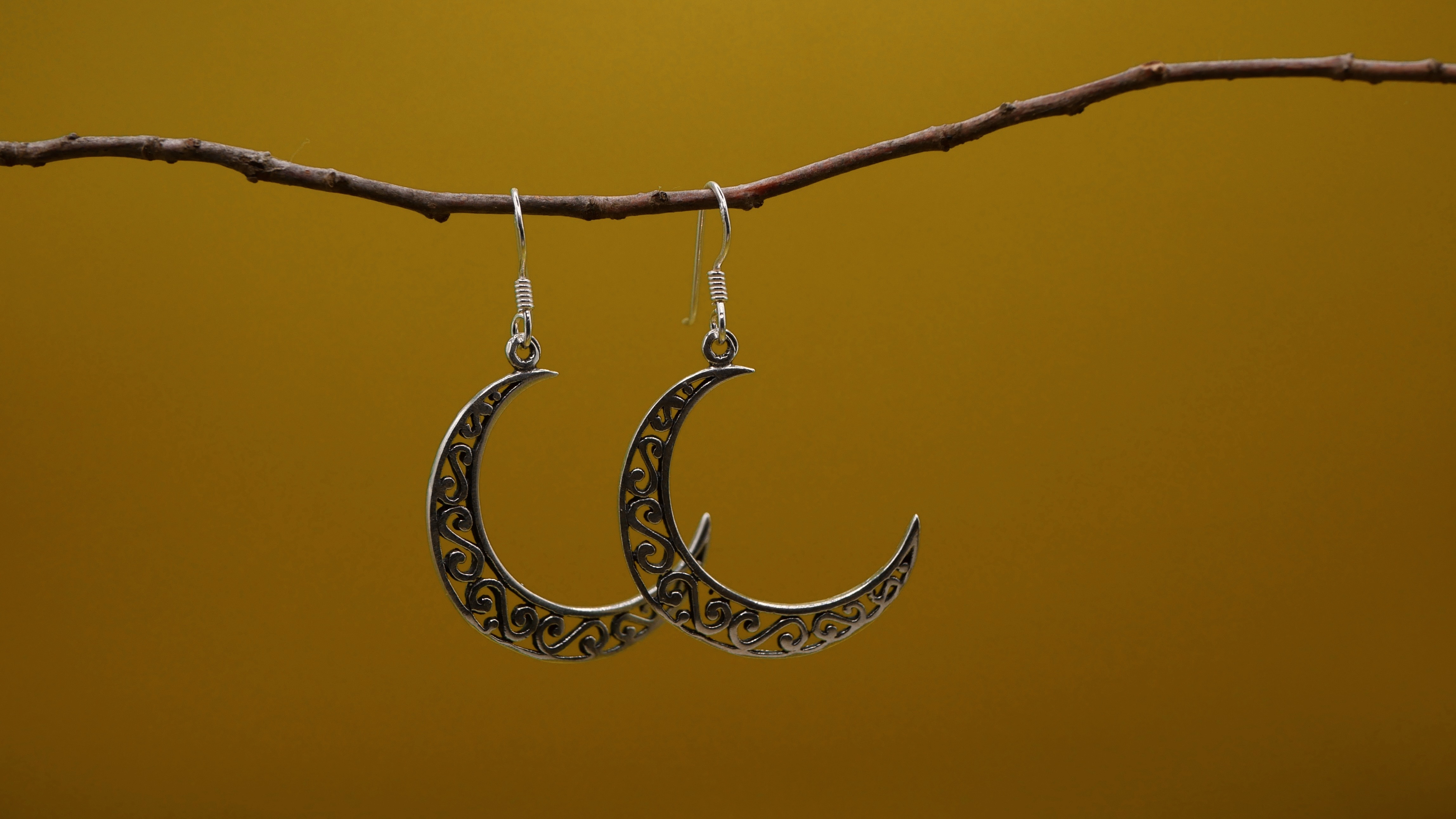 Boucles d'oreilles croissant de lune