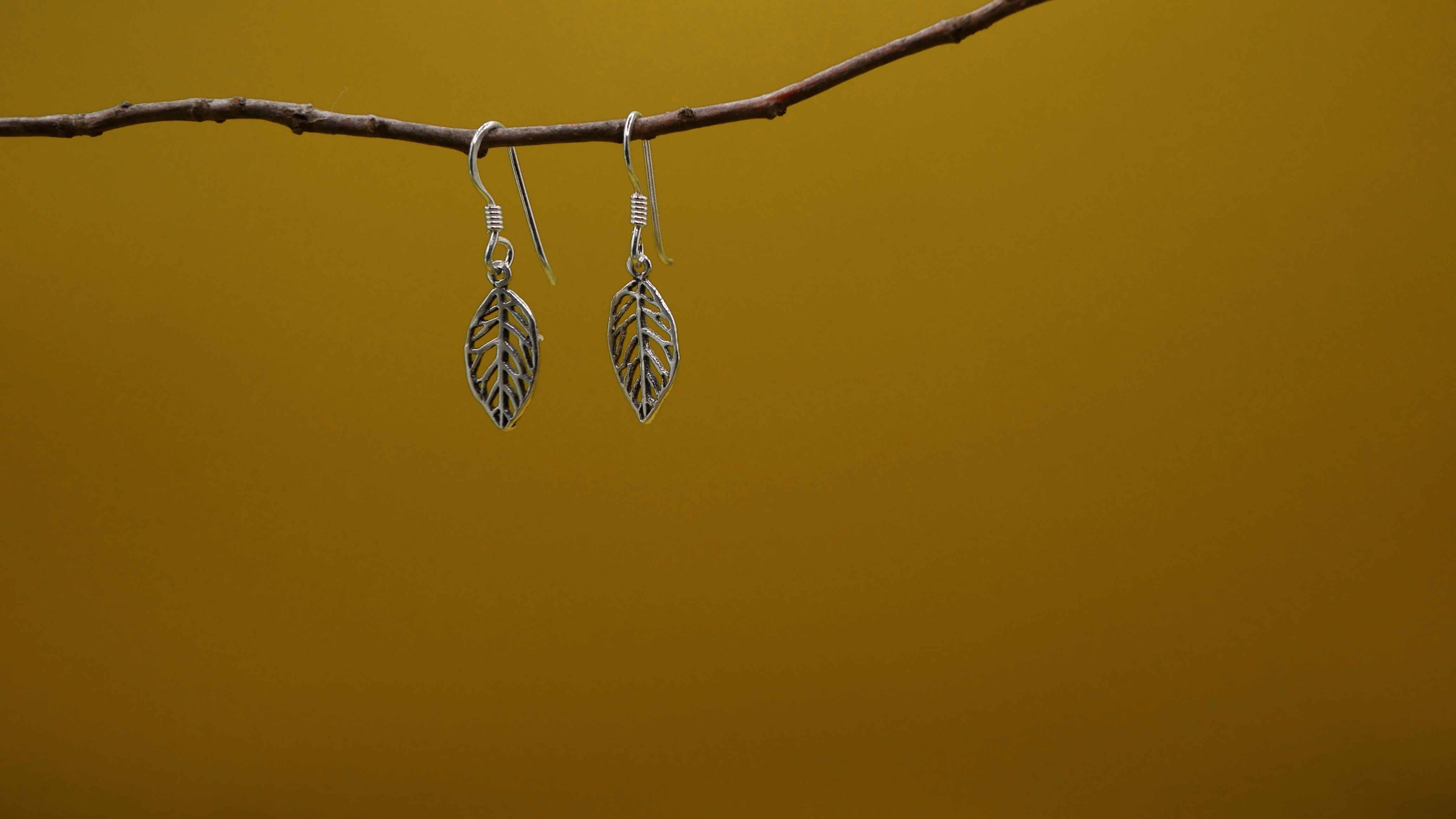 Boucles d'oreilles feuille