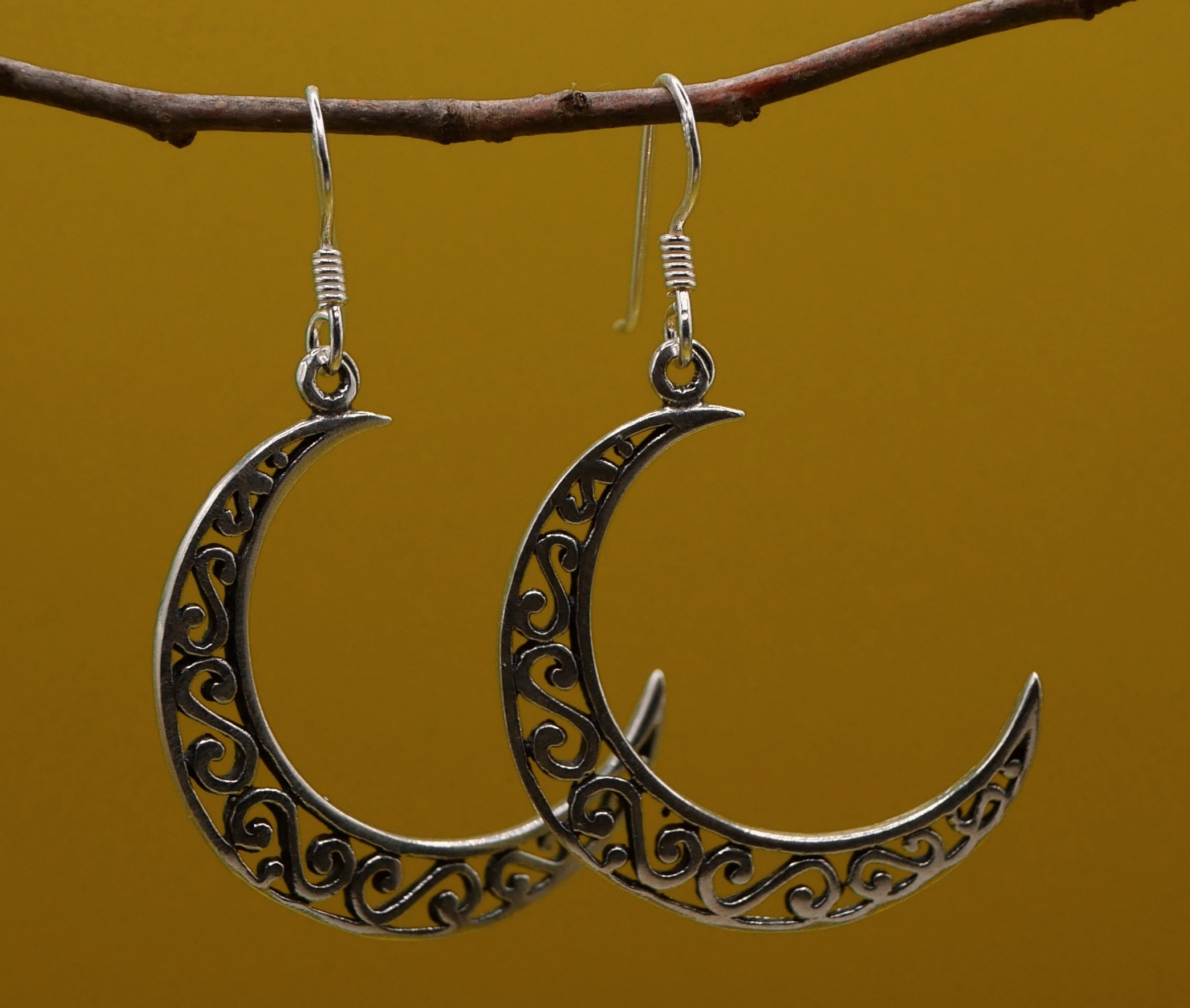 Boucles d'oreilles croissant de lune
