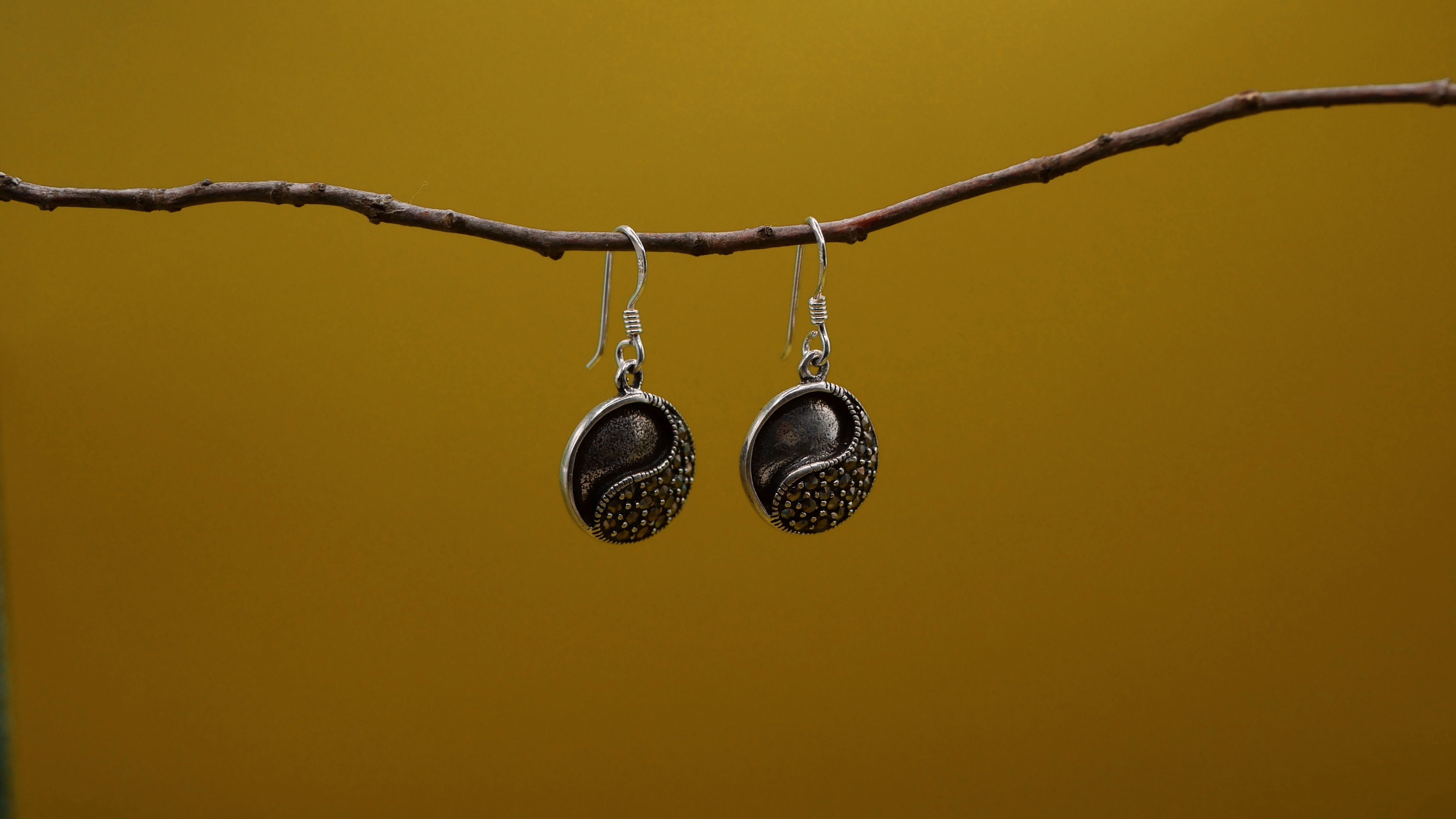 Boucles d'oreilles Yin&yan