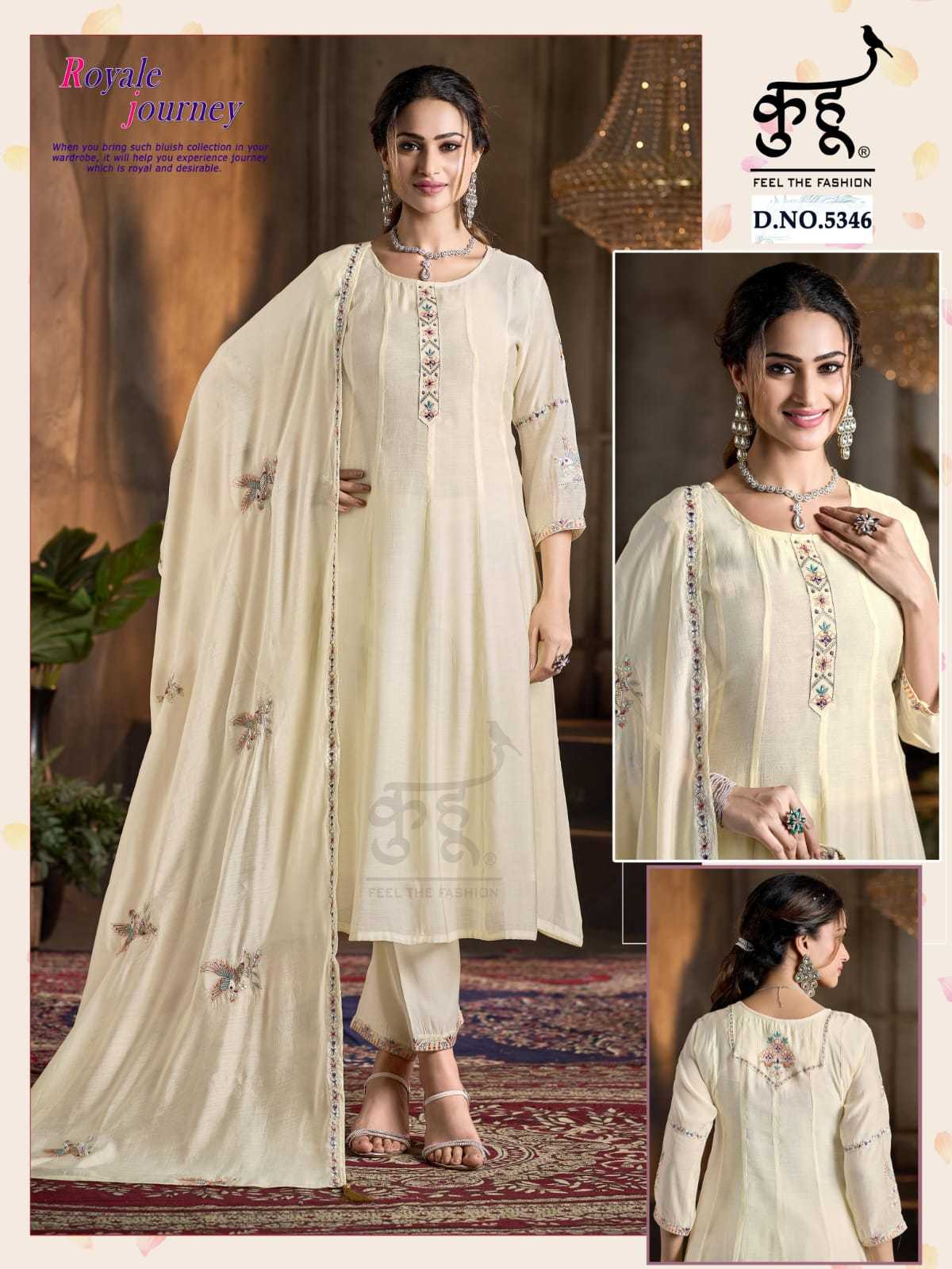 Heavy Roman Silk Kurti Set