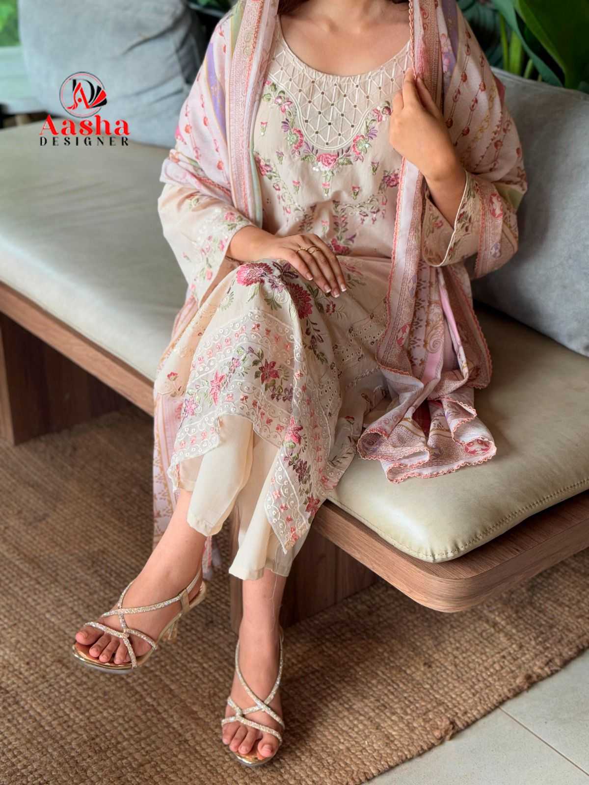 Premium Cotton Embroidered Kurti Set