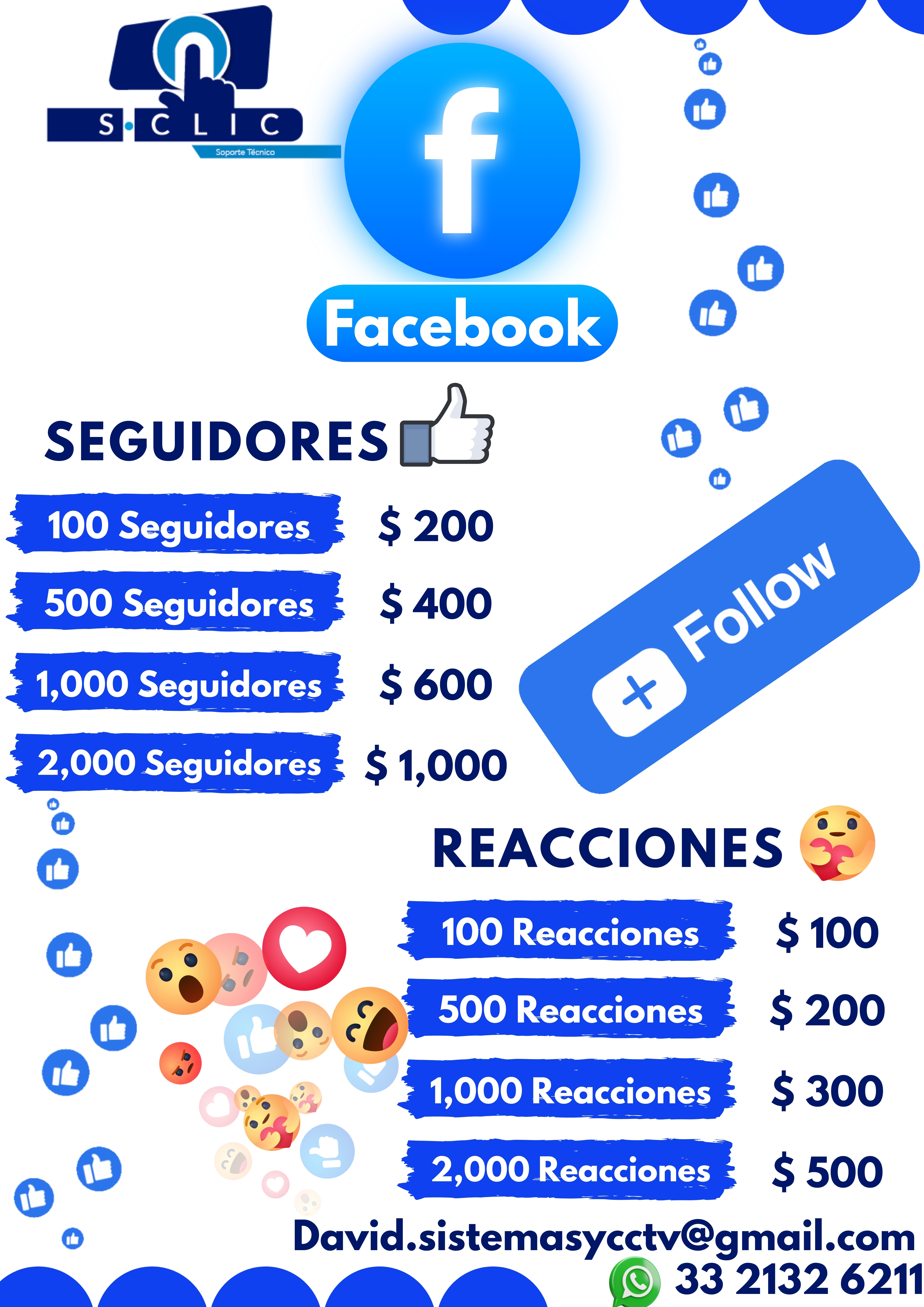 Facebook Followers and Reactions Packages