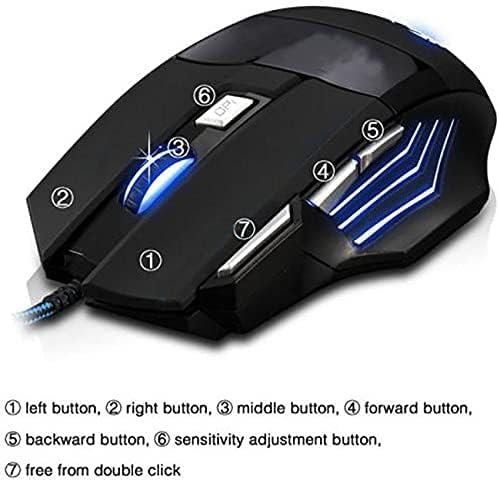 Zero Zr-1800 7D Led Optical Usb Wired Gaming Mouse 3200 Dpi For Laptop And Pc - Black