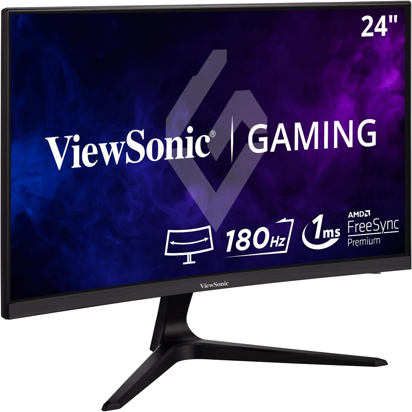 ViewSonic VX2418C Curved Gaming Monitor 24 Inch 1500R |FHD |180Hz |1m response |AMD FreeSync Premium |NVIDIA G-Sync Compatible| Flicker Free | 3 Years Local Warranty