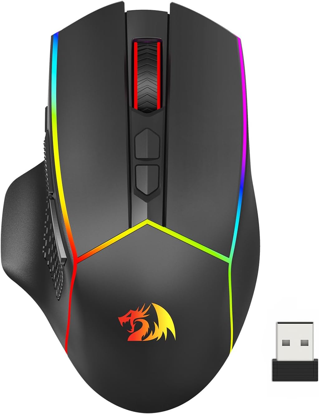 Redragon Wireless Gaming Mouse, Tri-Mode 2.4G/USB-C/Bluetooth Ergonomic Mouse Gaming