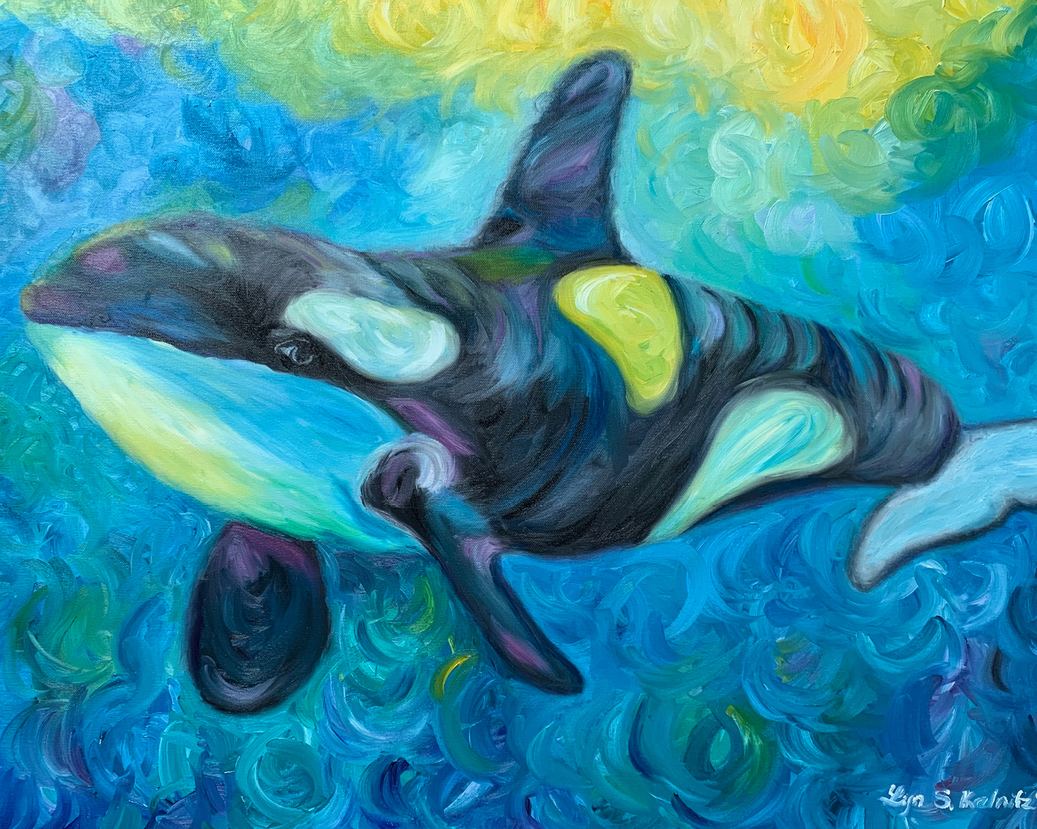 Orca Whale Painting