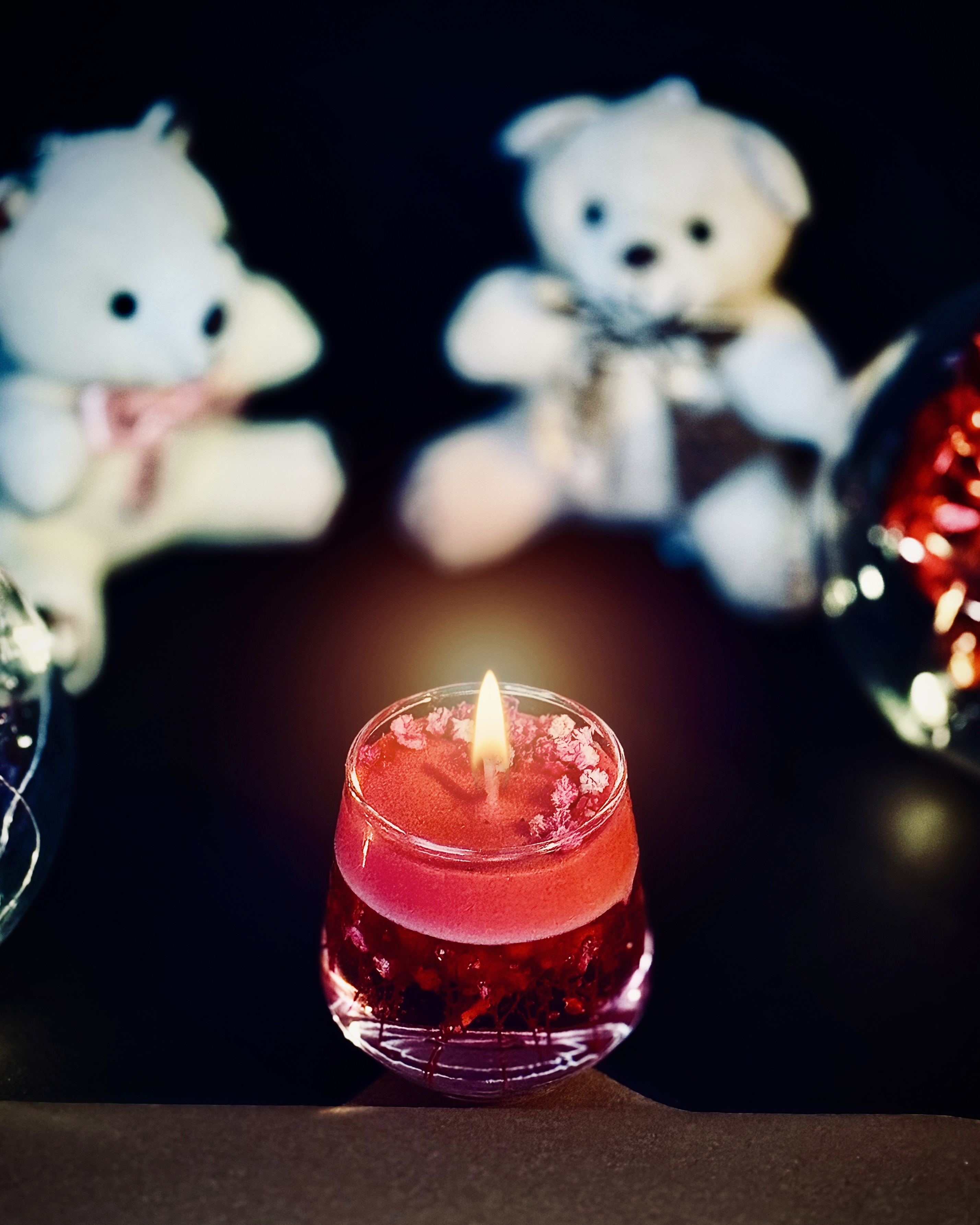 Dekoratif Kırmızı Jel Mum