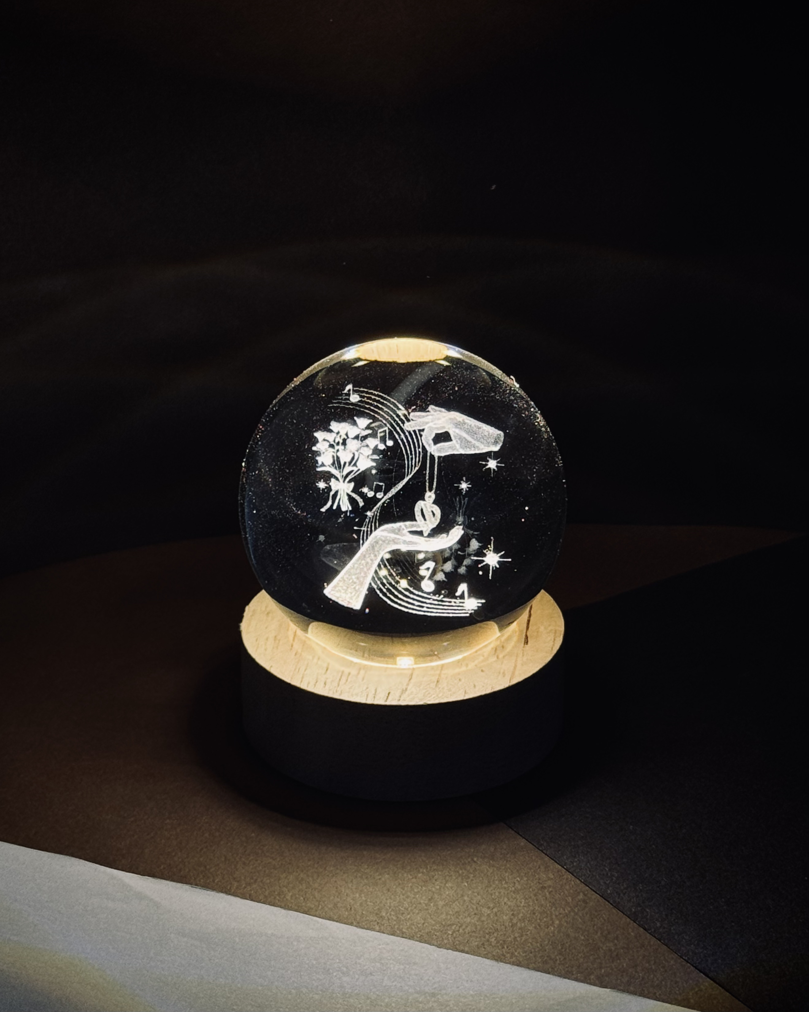 Müzik Temalı Kristal Küre