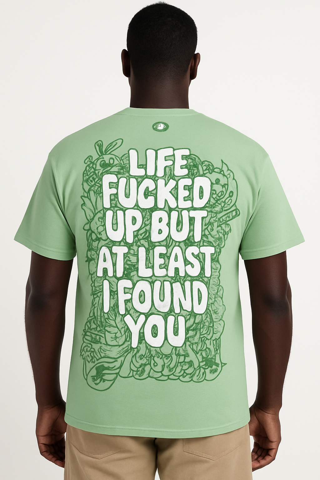 T-shirt à manches courtes décontracté pour hommes avec imprimé lettres,