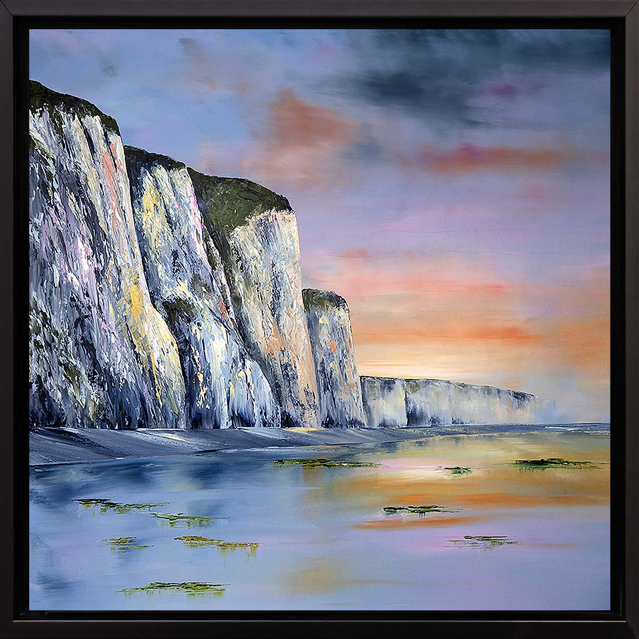 Falaises en fin de journée à Dieppe