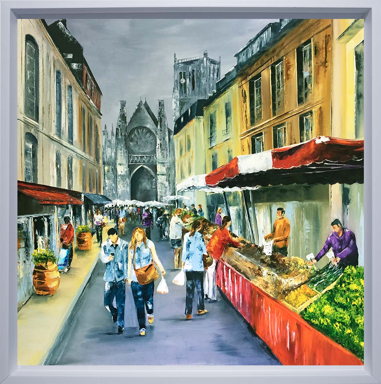 Marché rue St Jacques à Dieppe