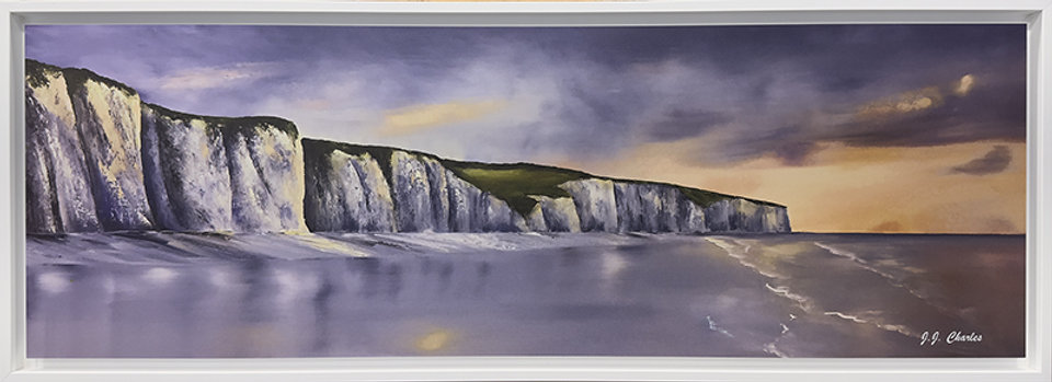 Fin de journée à Pourville (90x30)