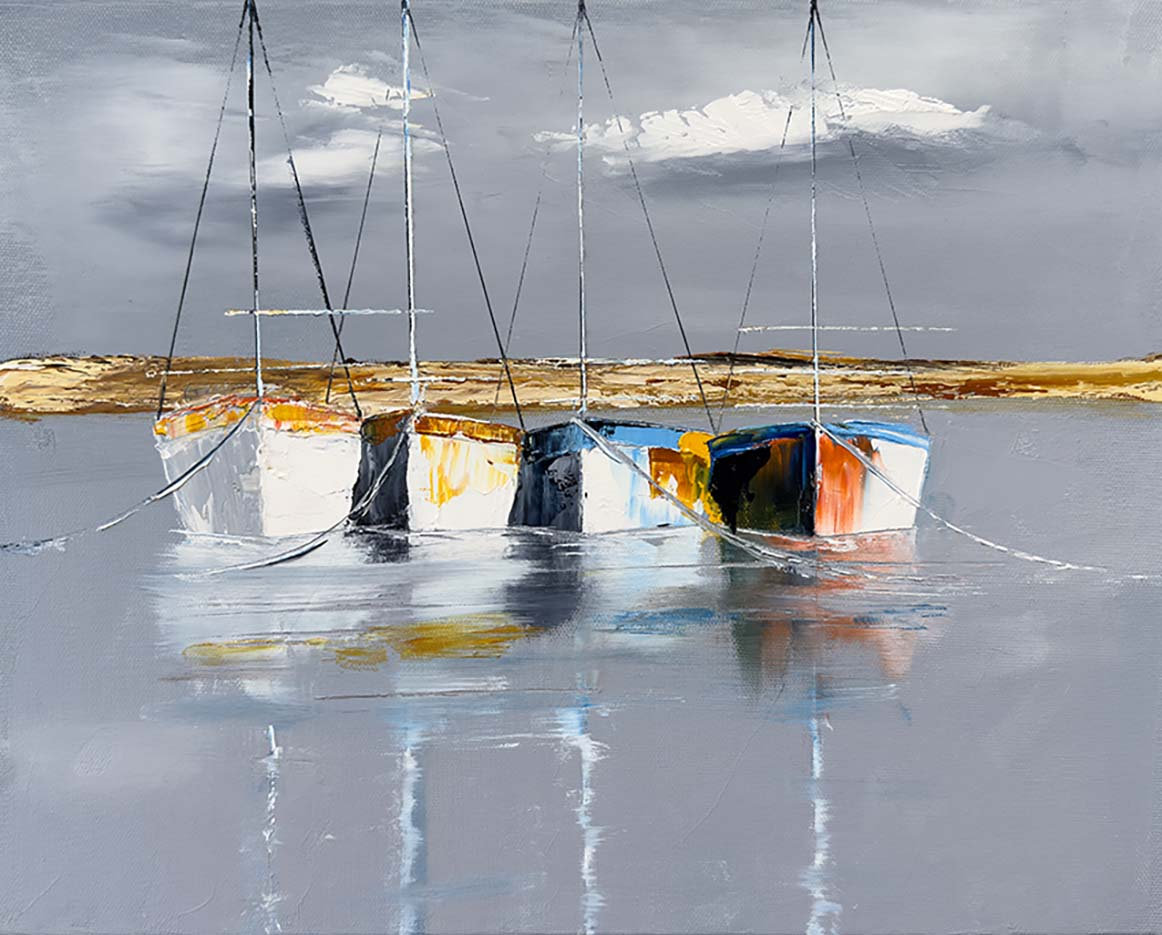 En rade quelque part ? (Dimensions 41x33)