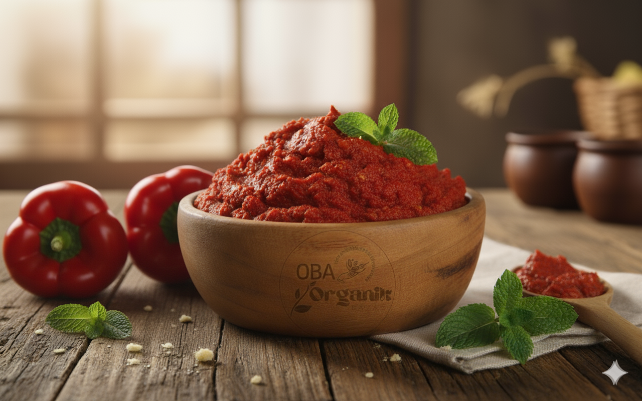 Organik Acısız Biber Salçası