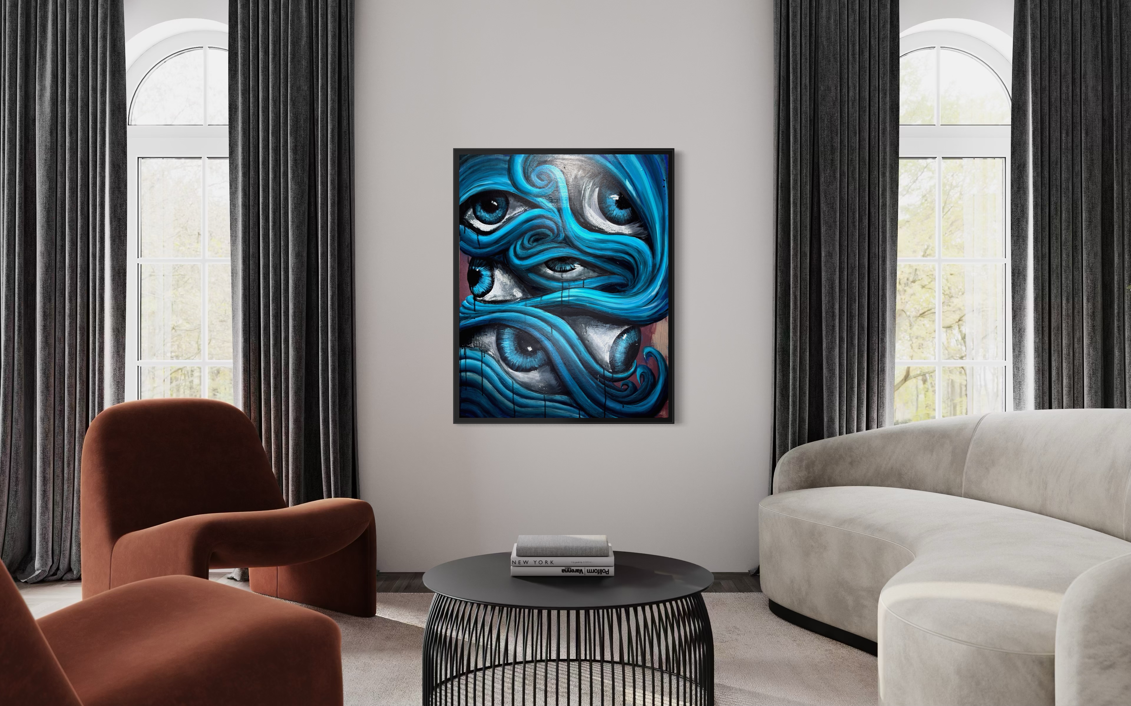 TURBULENT SEAS PRINT 10X13IN + STICKERS 