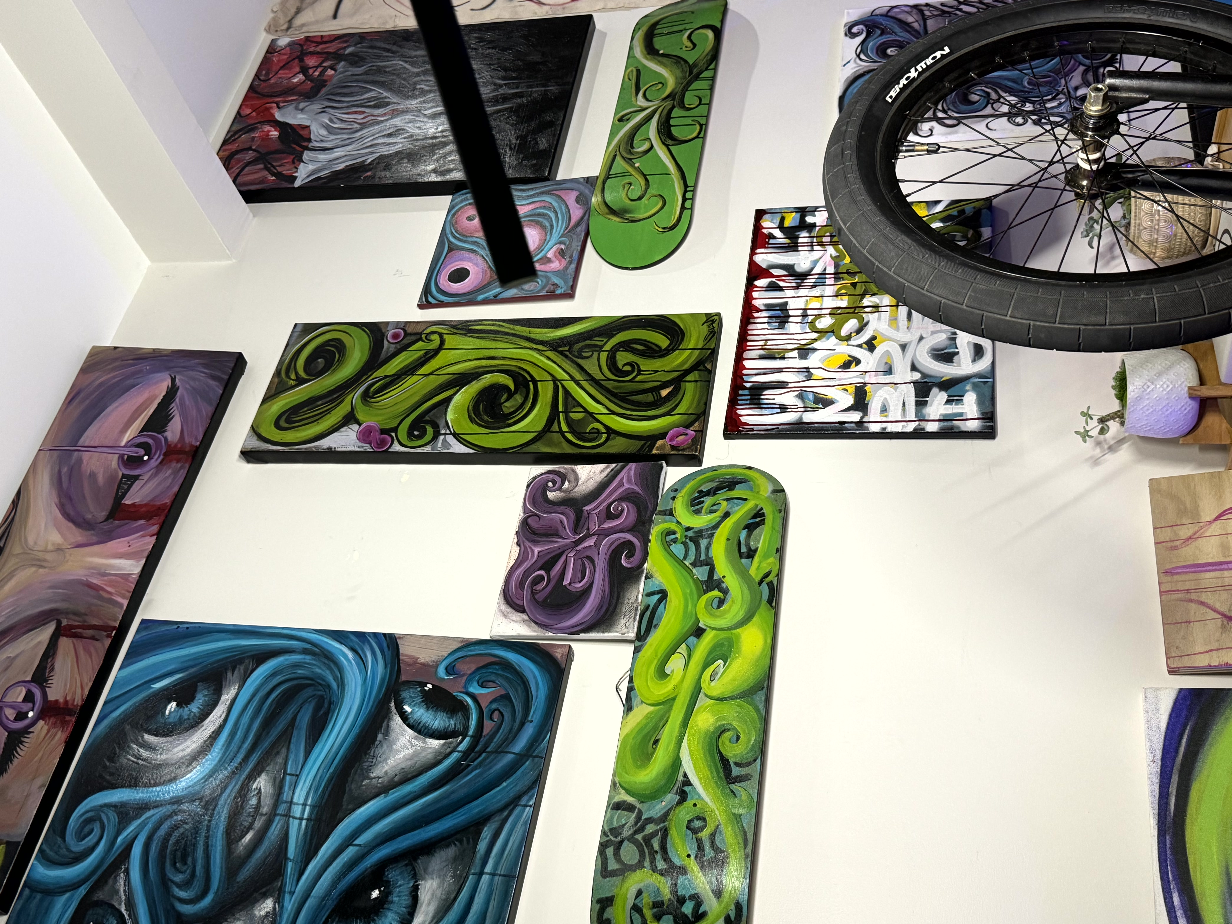 GREEN “SKATE TRIPTYCH” BUNDLE – 3‑Piece Original Set