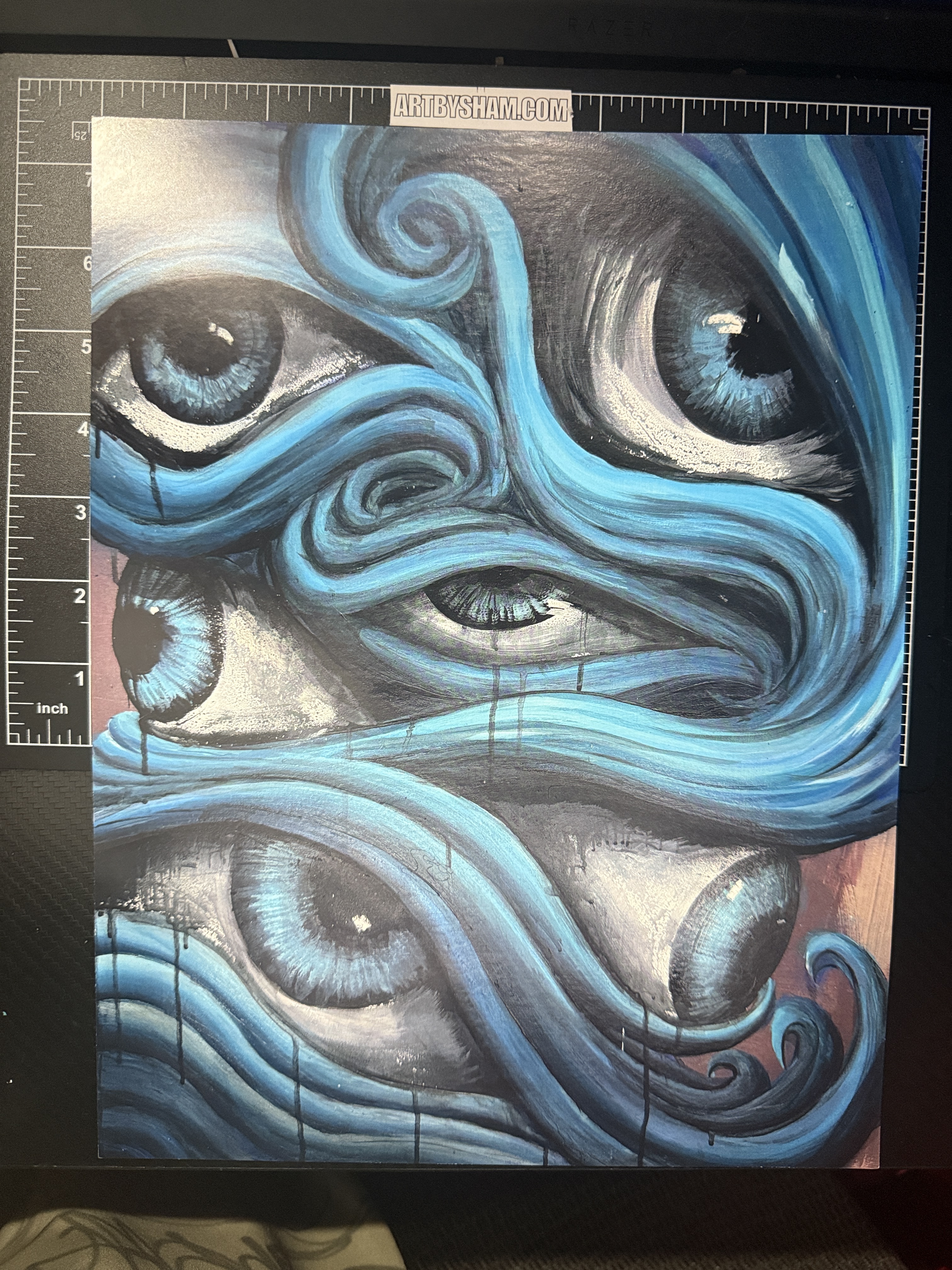 TURBULENT SEAS PRINT 10X13IN + STICKERS