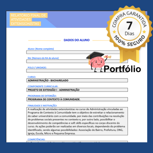 Modelo Projeto de Extensão I Pedagogia