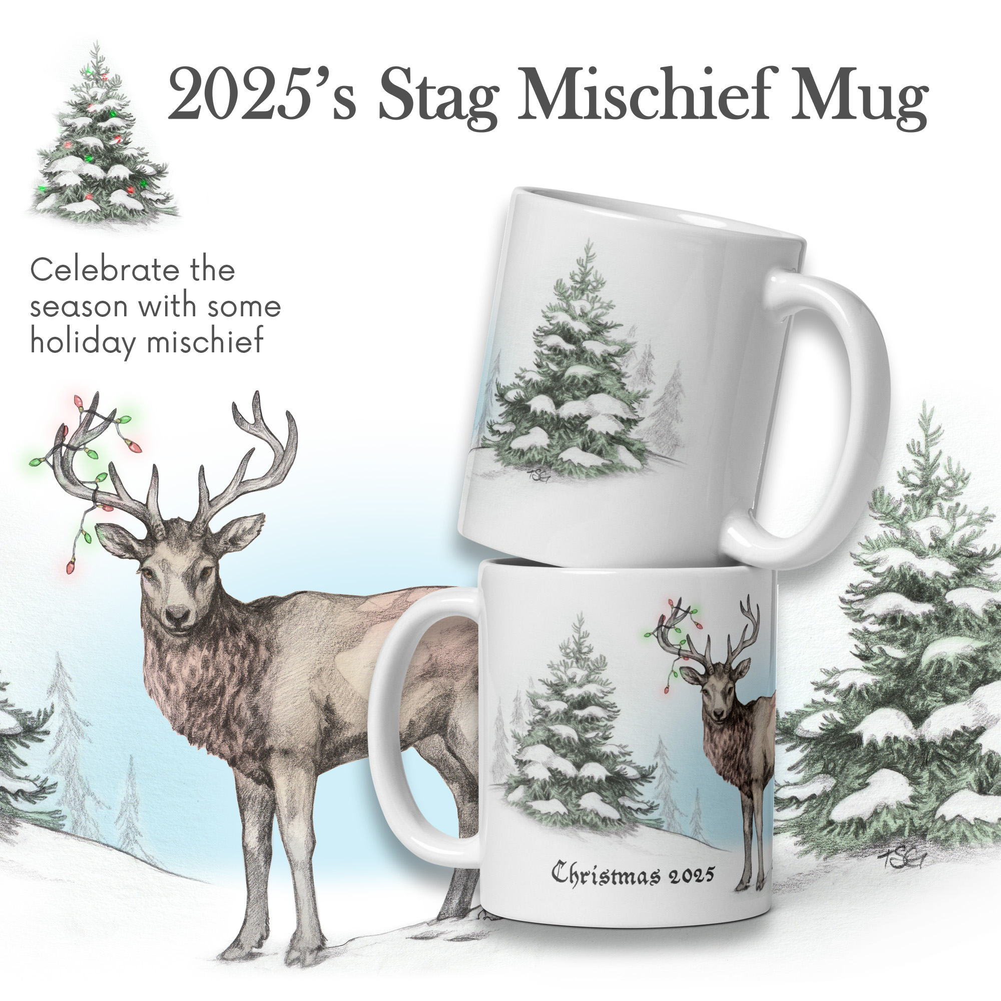 Christmas Stag Mischief 2025 Holiday Mug