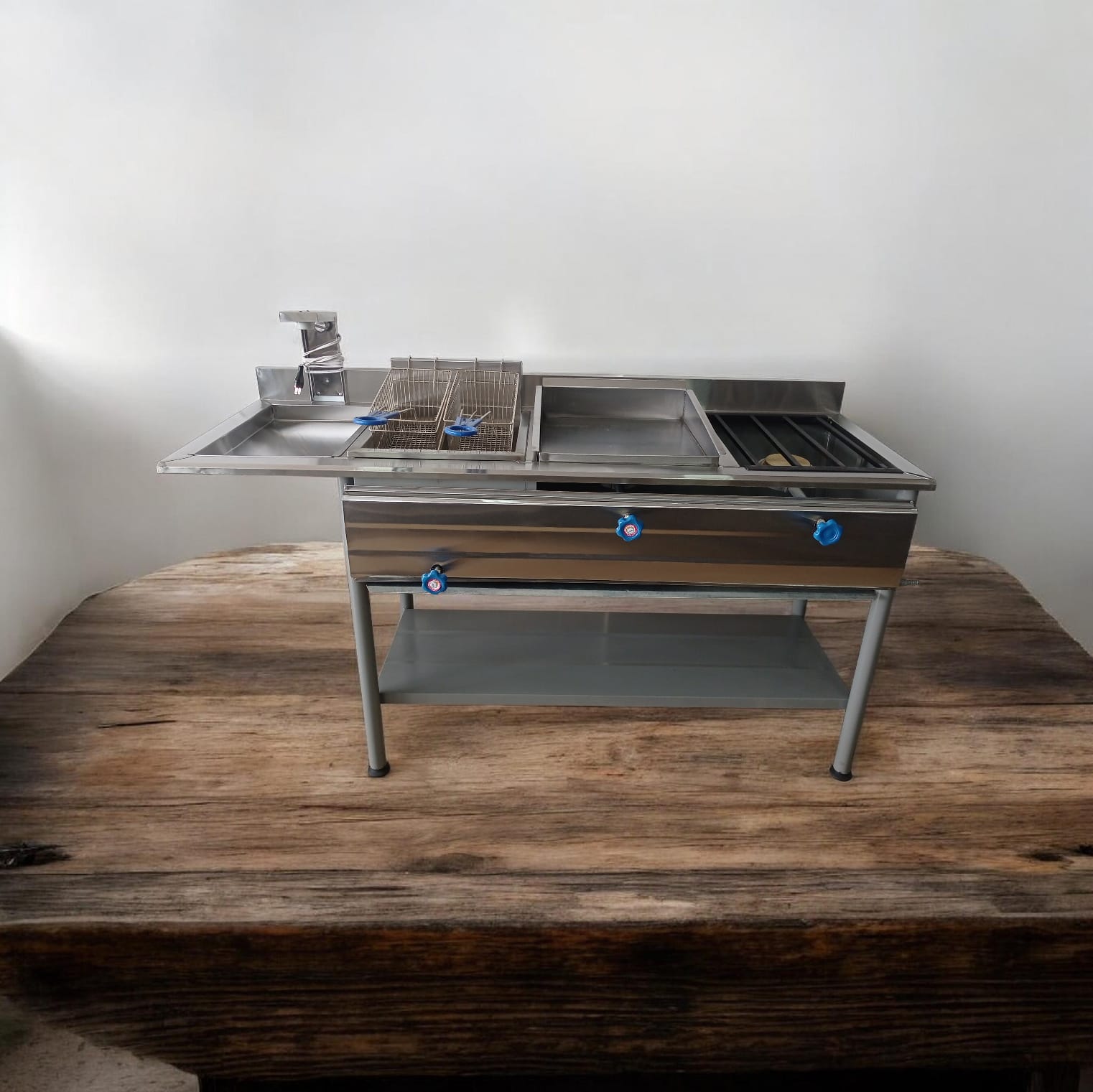 Freidora de 4 servicios + 2 canastillas - abierta (mixta)