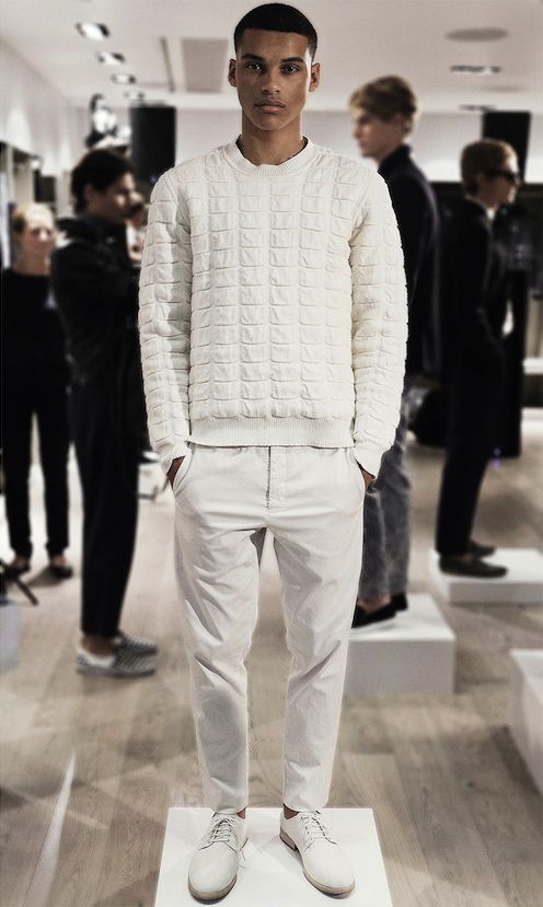 Textured White Sweater