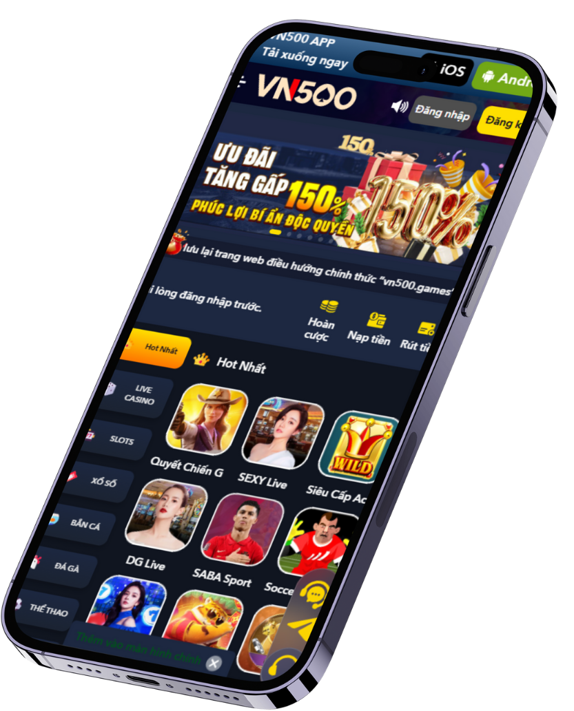 Ứng dụng game di động VN500