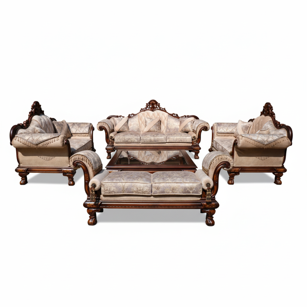 Alpha Carved – Sofa Set