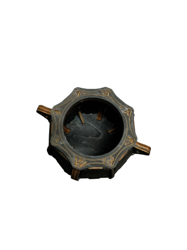 caldero vintage de madera