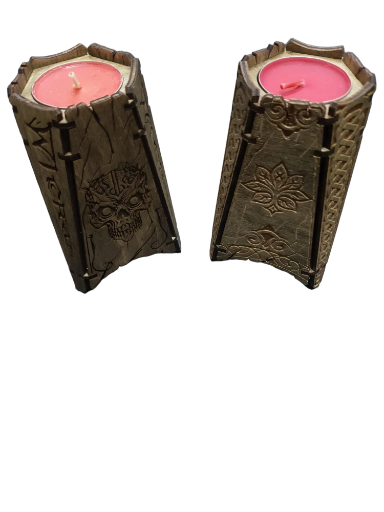 Porta velas de madera góticas