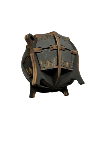 caldero vintage de madera