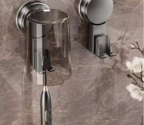 Wall-mounted Toothbrush Holder with Protective Cover