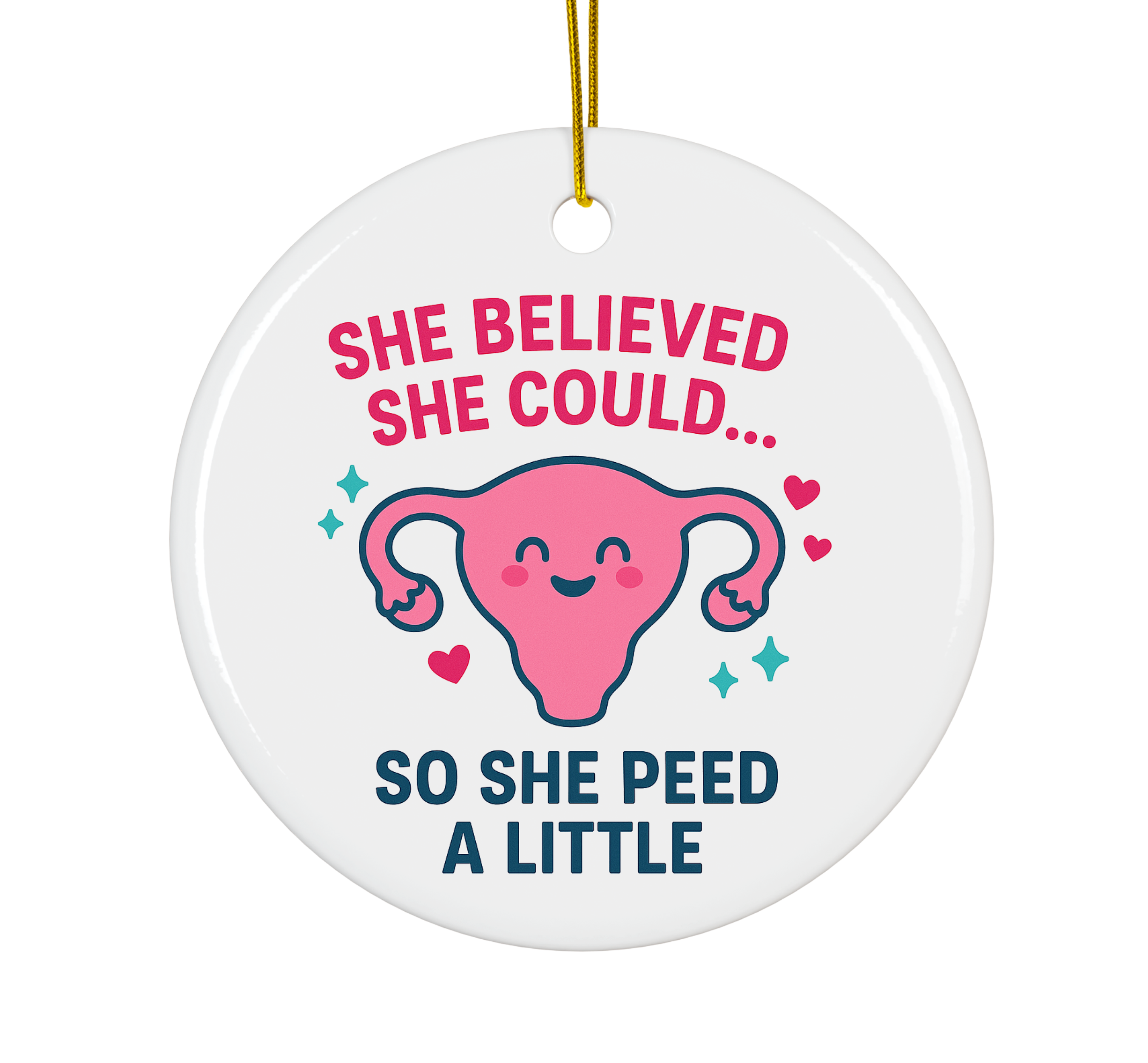 Funny Uterus Ceramic Ornament