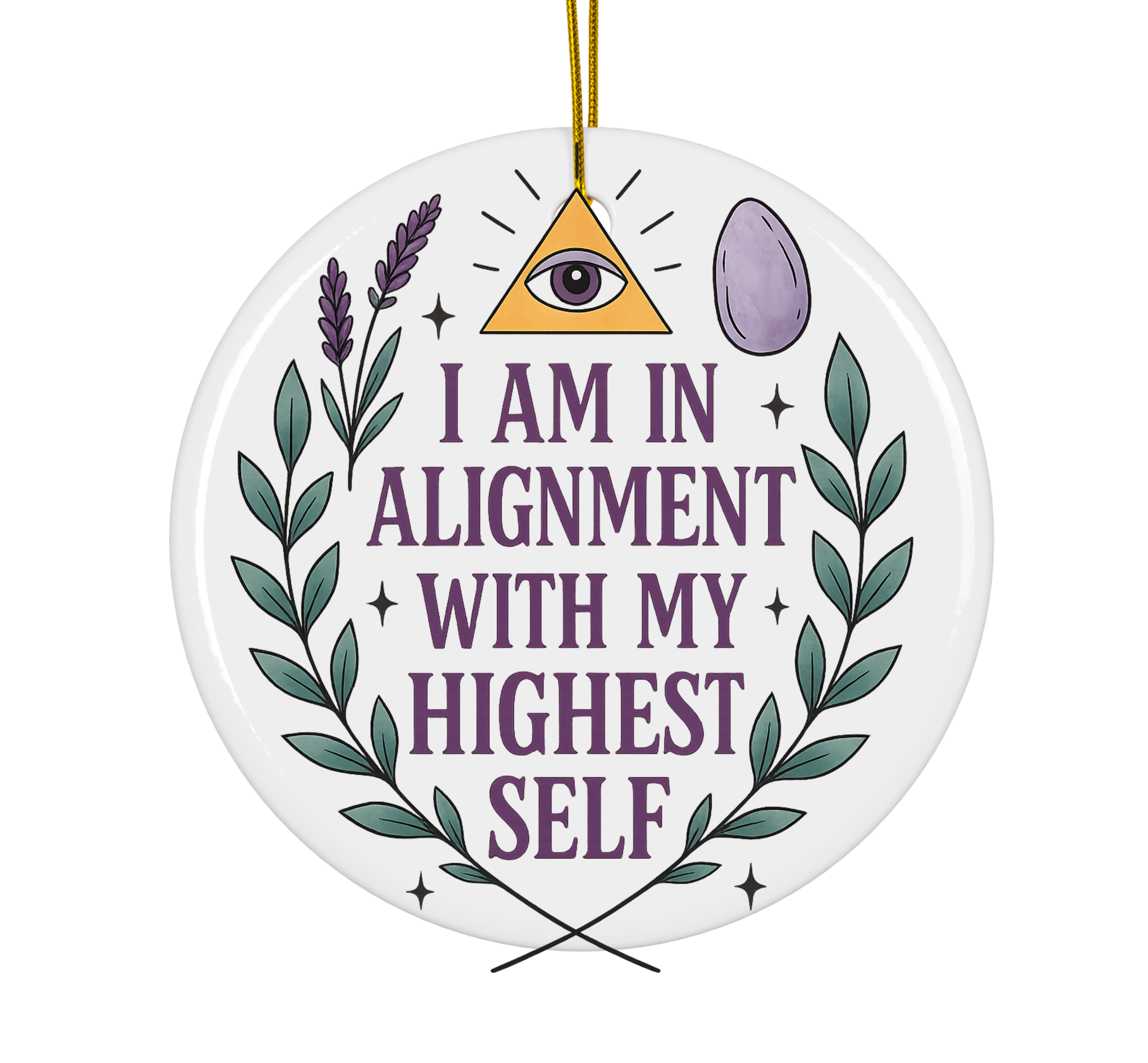Spiritual Affirmation Ceramic Ornament