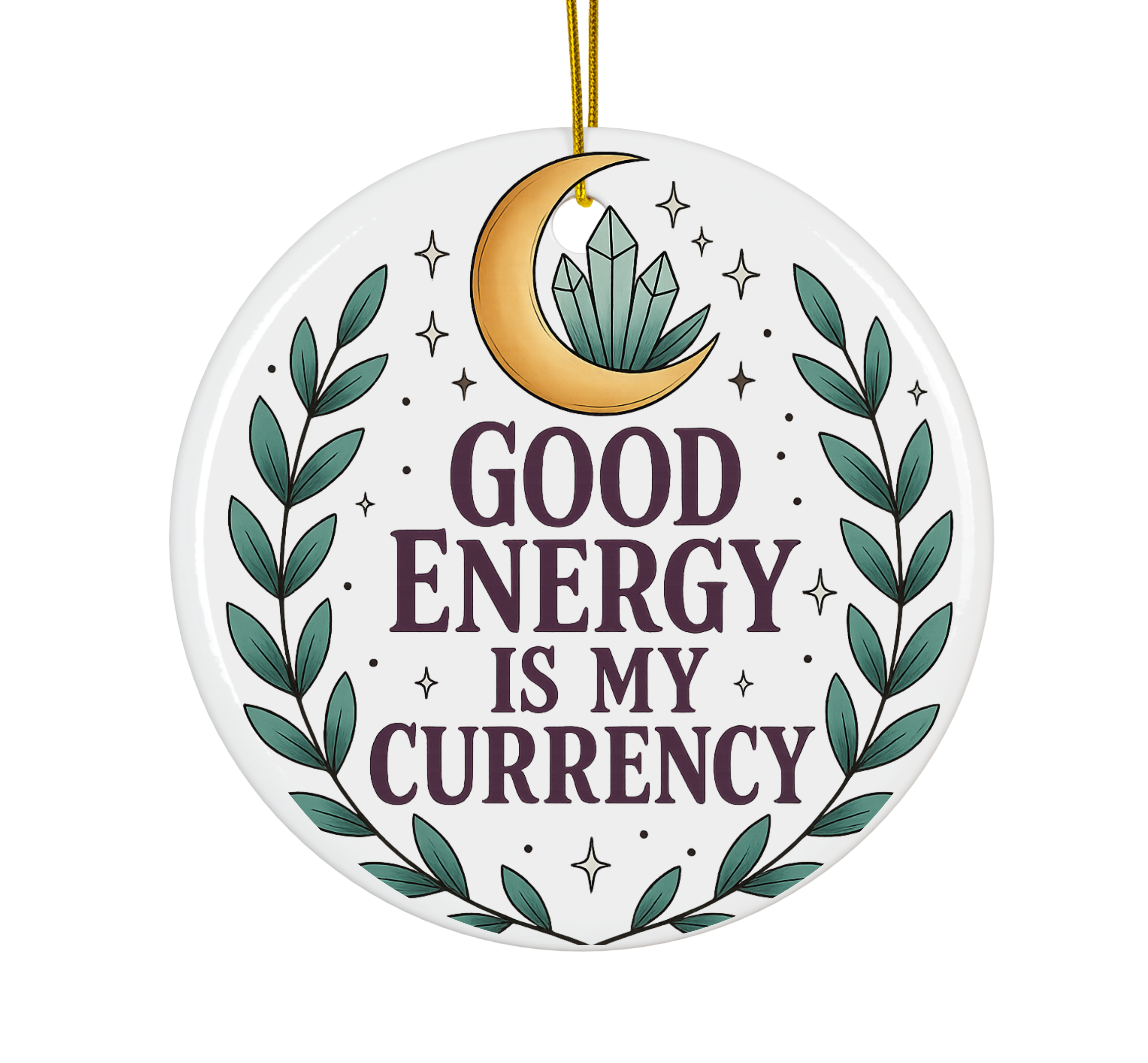 Good Energy Ceramic Ornament