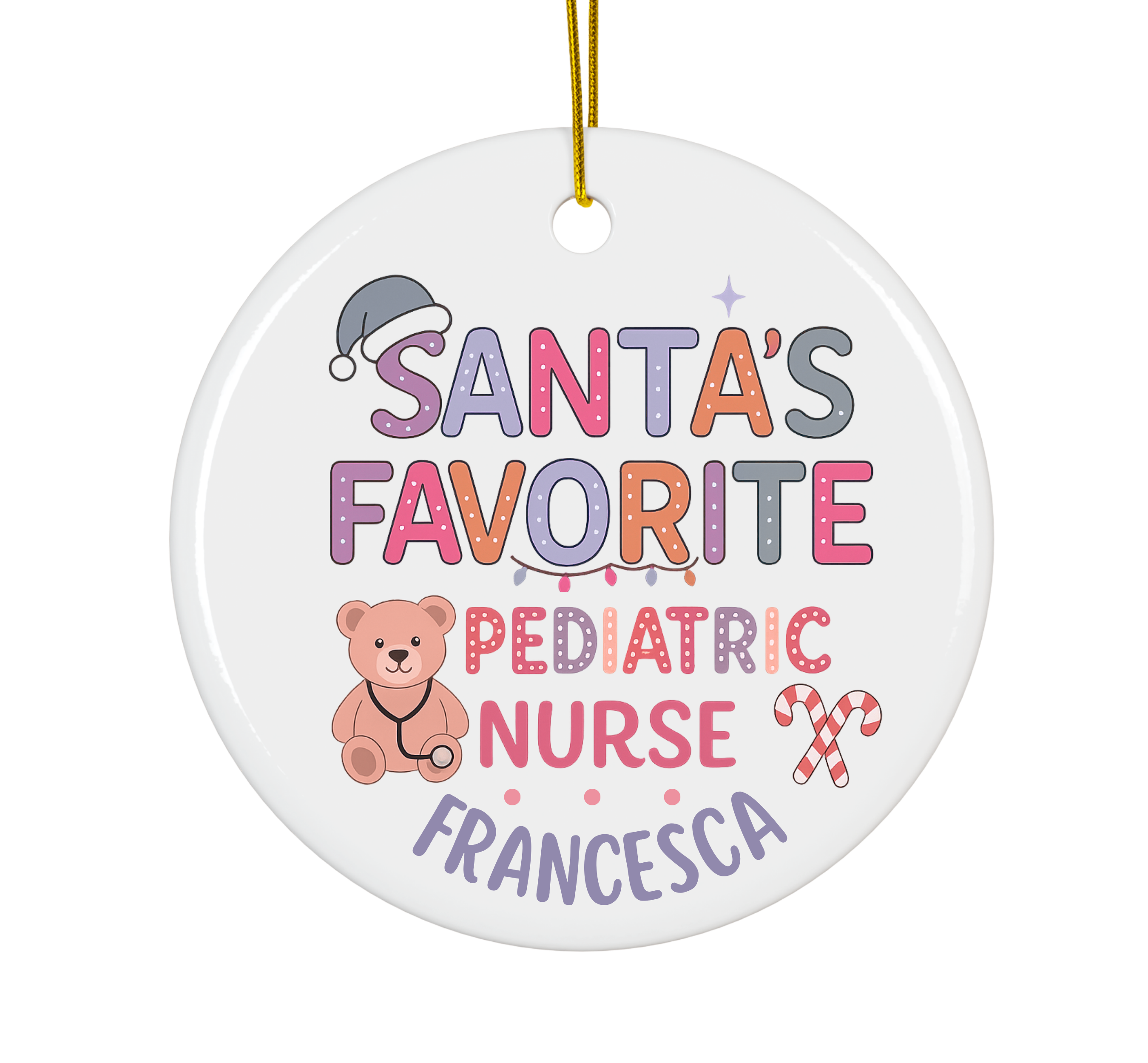 Santa's Favorite Pediatric Nurse Ornament