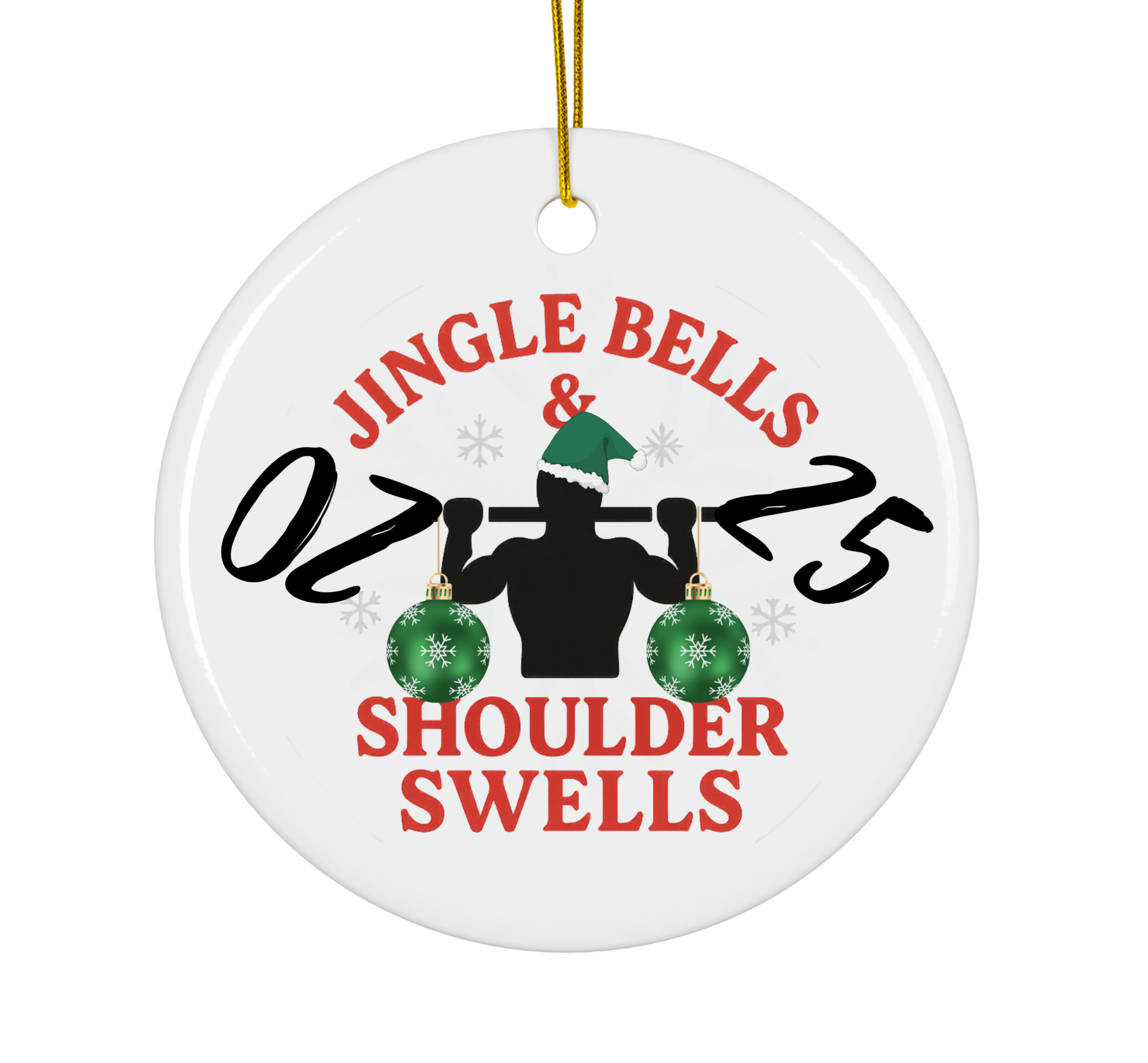 Jingle Bells & Shoulder Swells Christmas Ornament