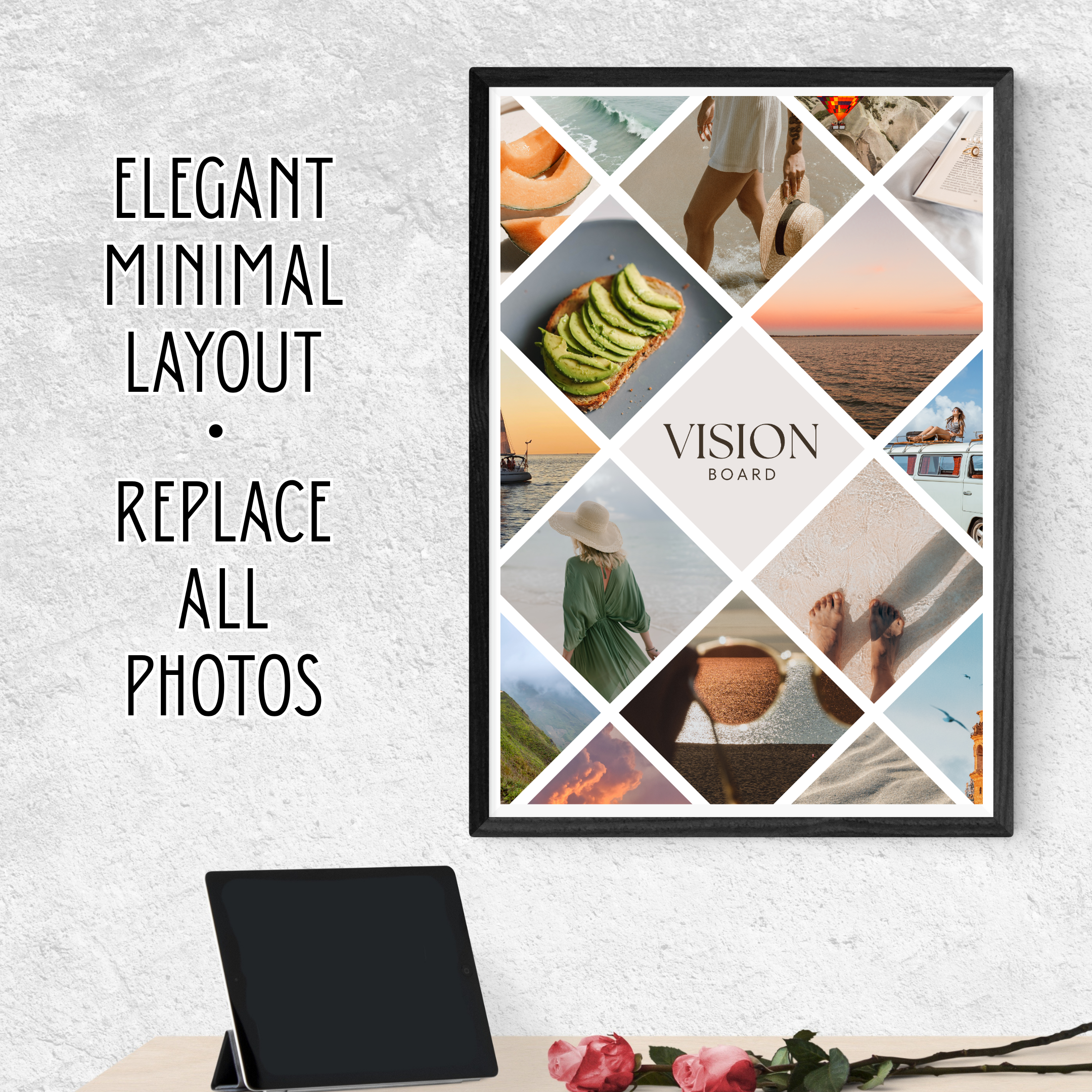 Luxury Diamond Collage Vision Board