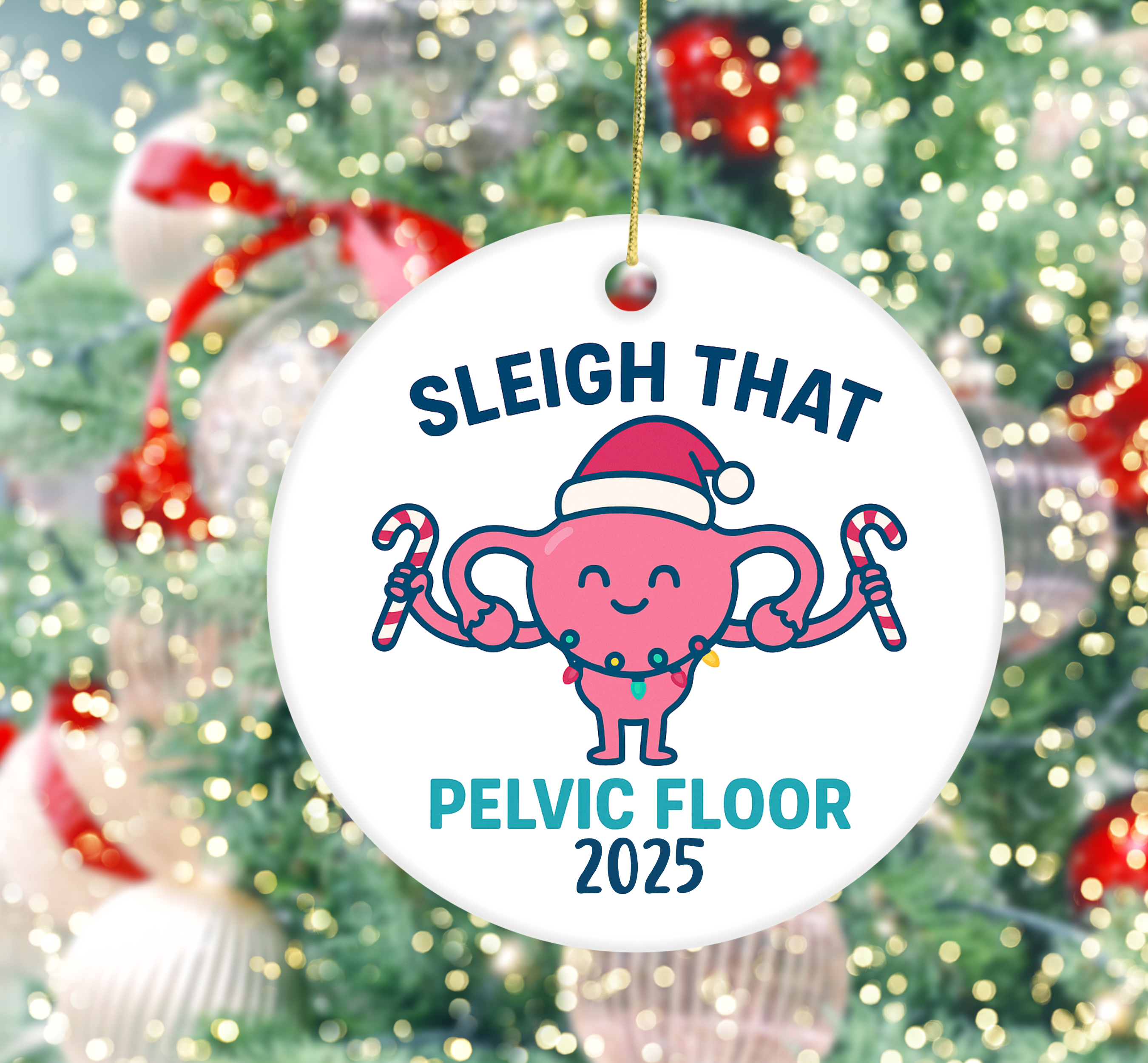 Pelvic Floor Christmas Ornament 2025
