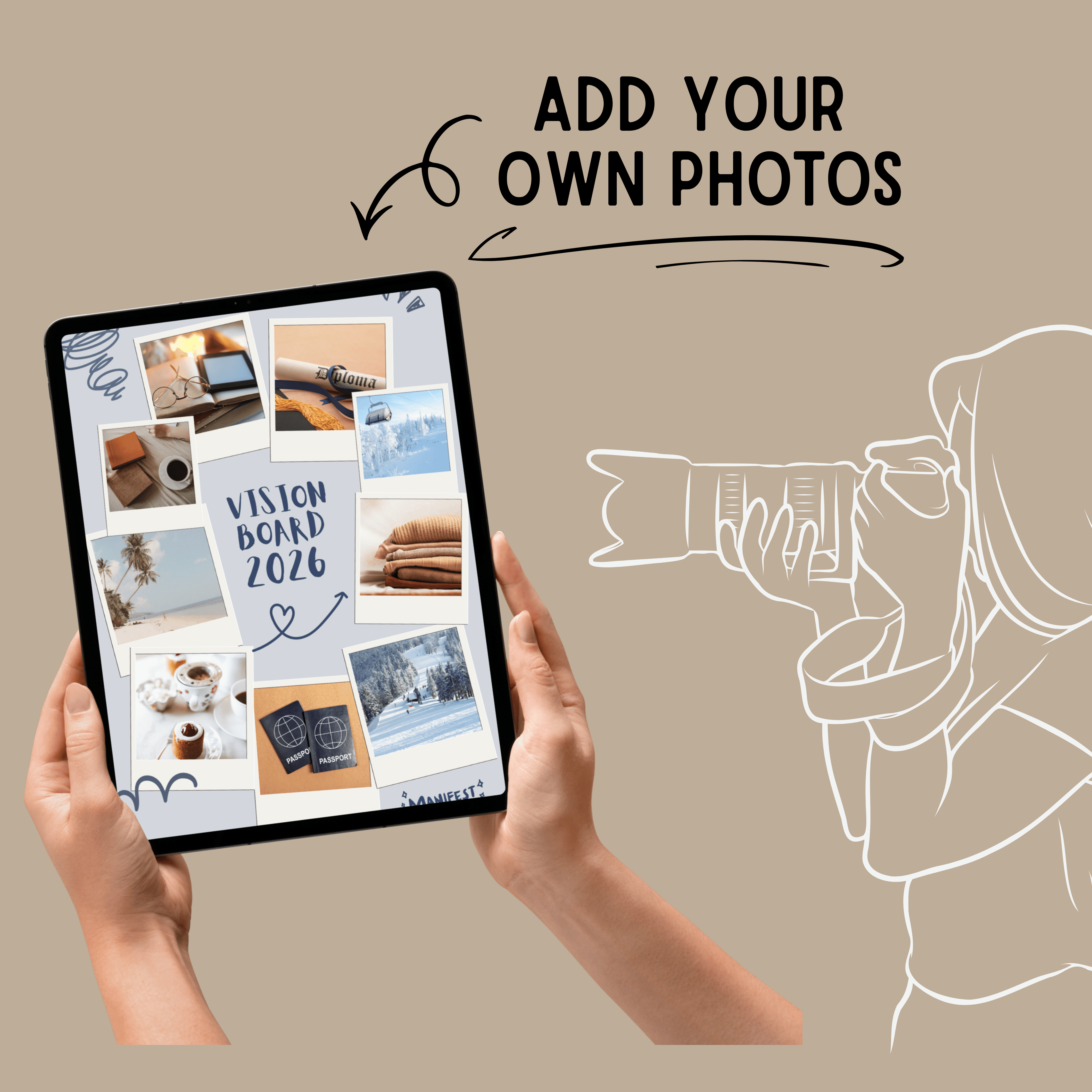 Vision Board 2026 Printable Poster