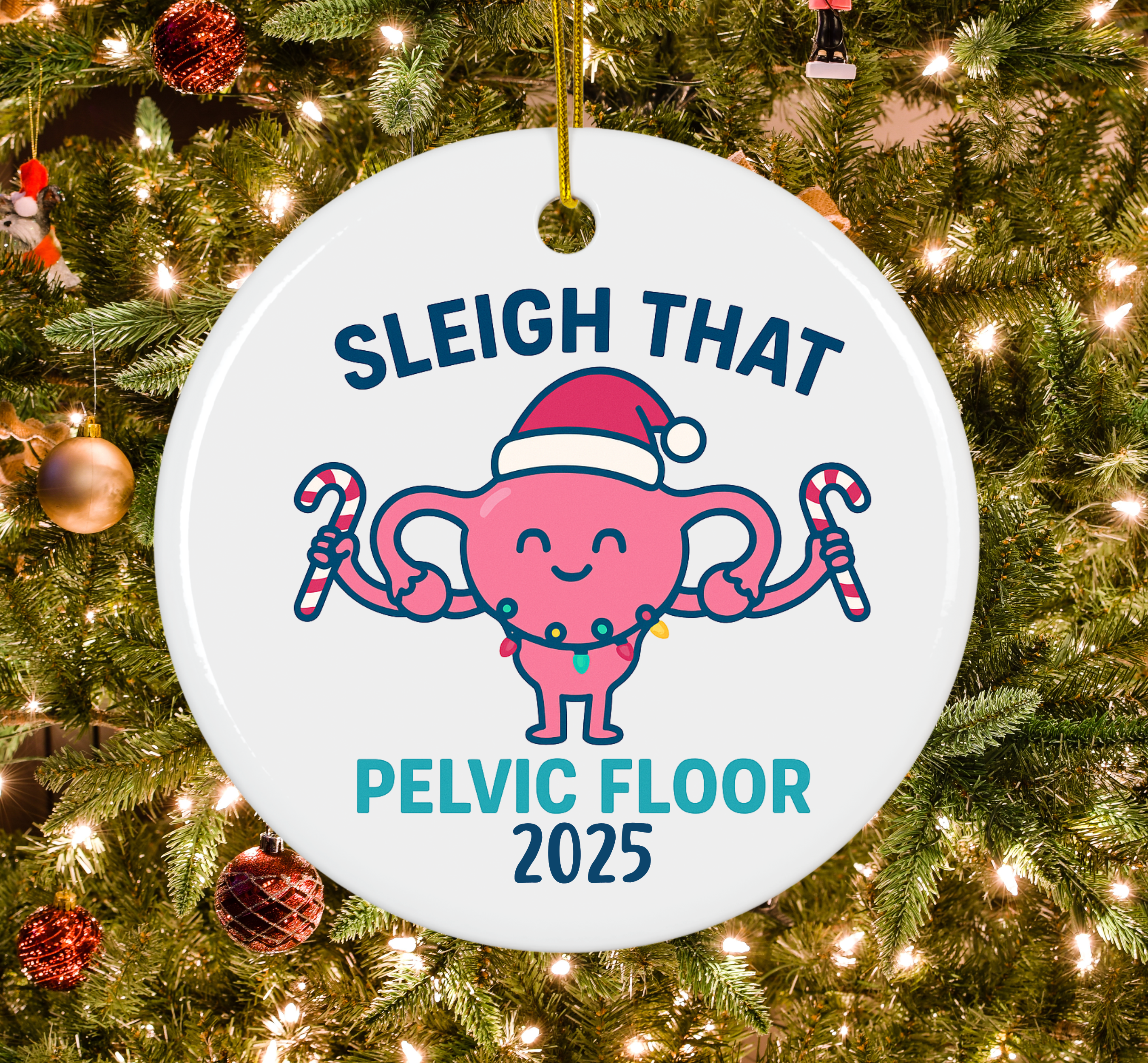 Pelvic Floor Christmas Ornament 2025