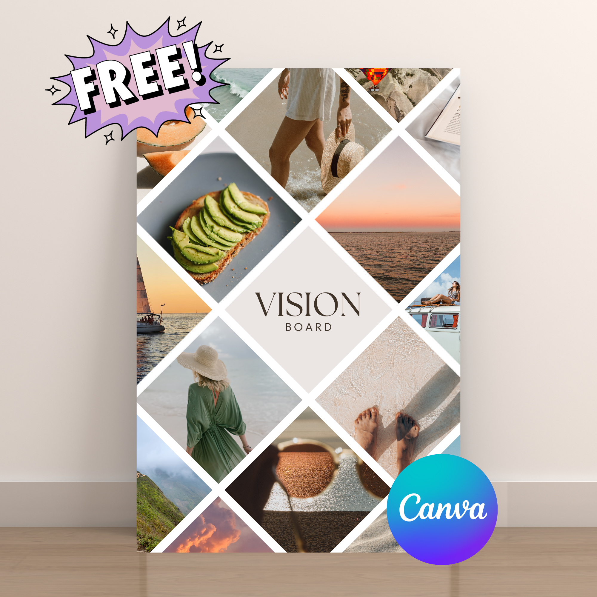 Luxury Diamond Collage Vision Board