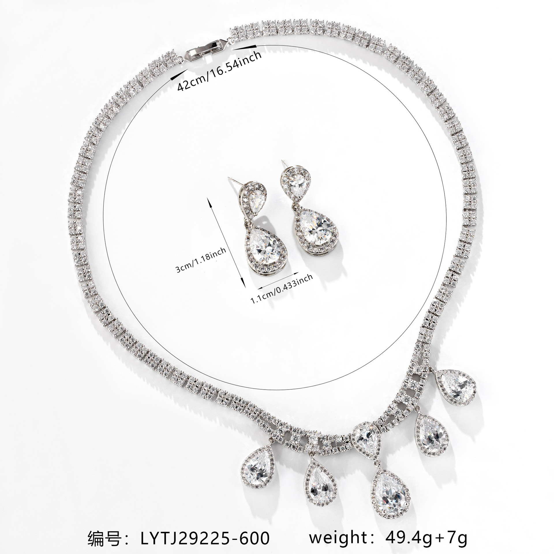 Zircon jewelry set#LYTJ29225