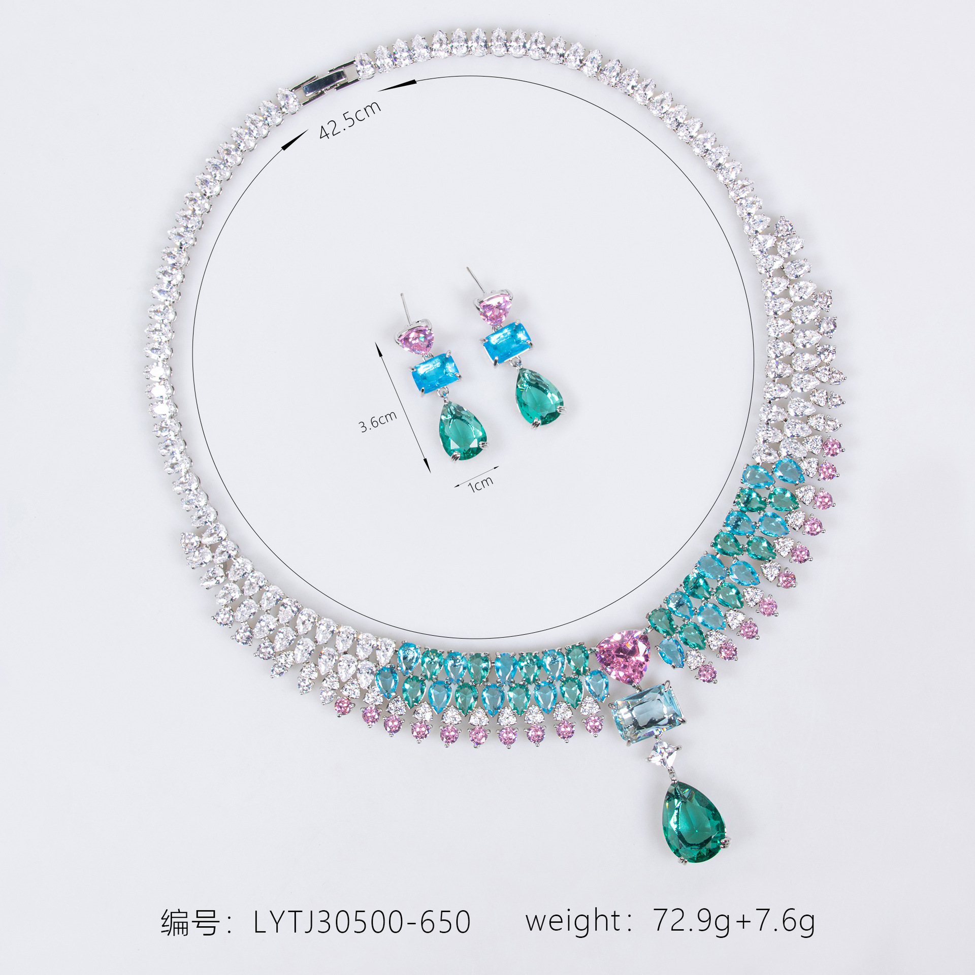 New hot selling American zircon jewelry sets