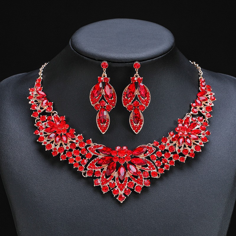 2-piece crystal jewelry set#TL005415