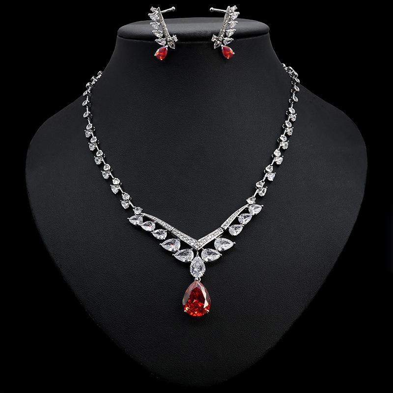 New elegant zircon jewelry set