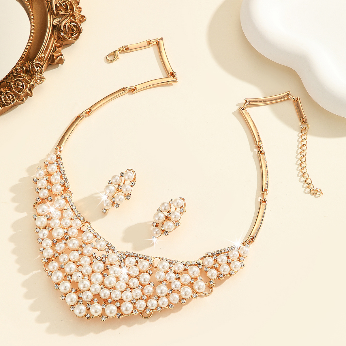 2-piece crystal jewelry set#TL4213