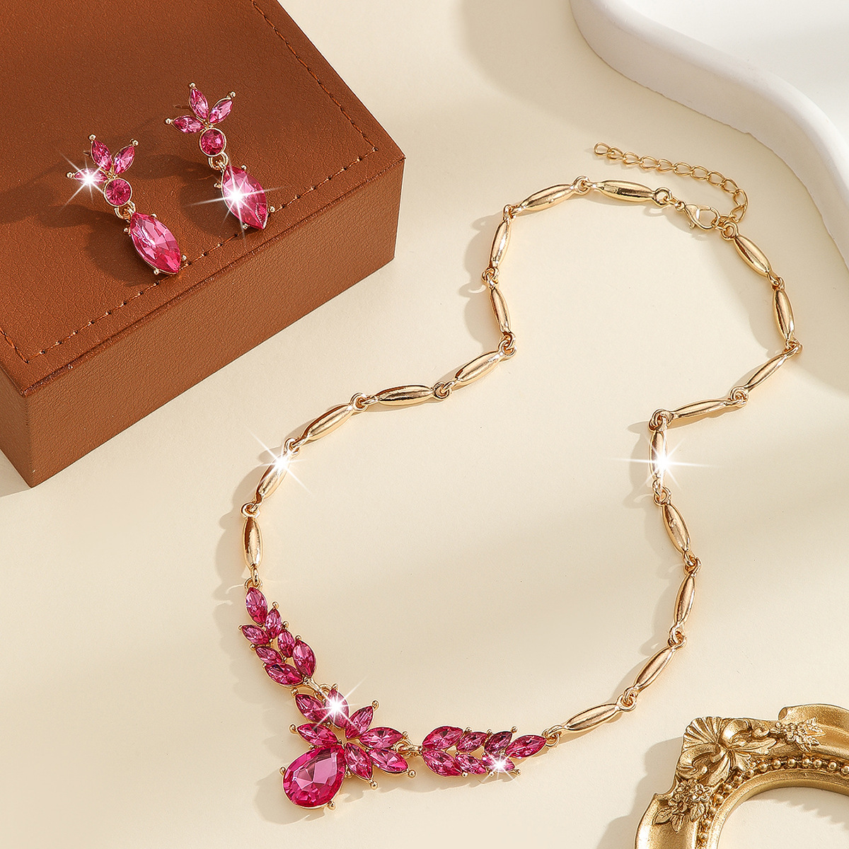 2-piece crystal jewelry set#TL2088