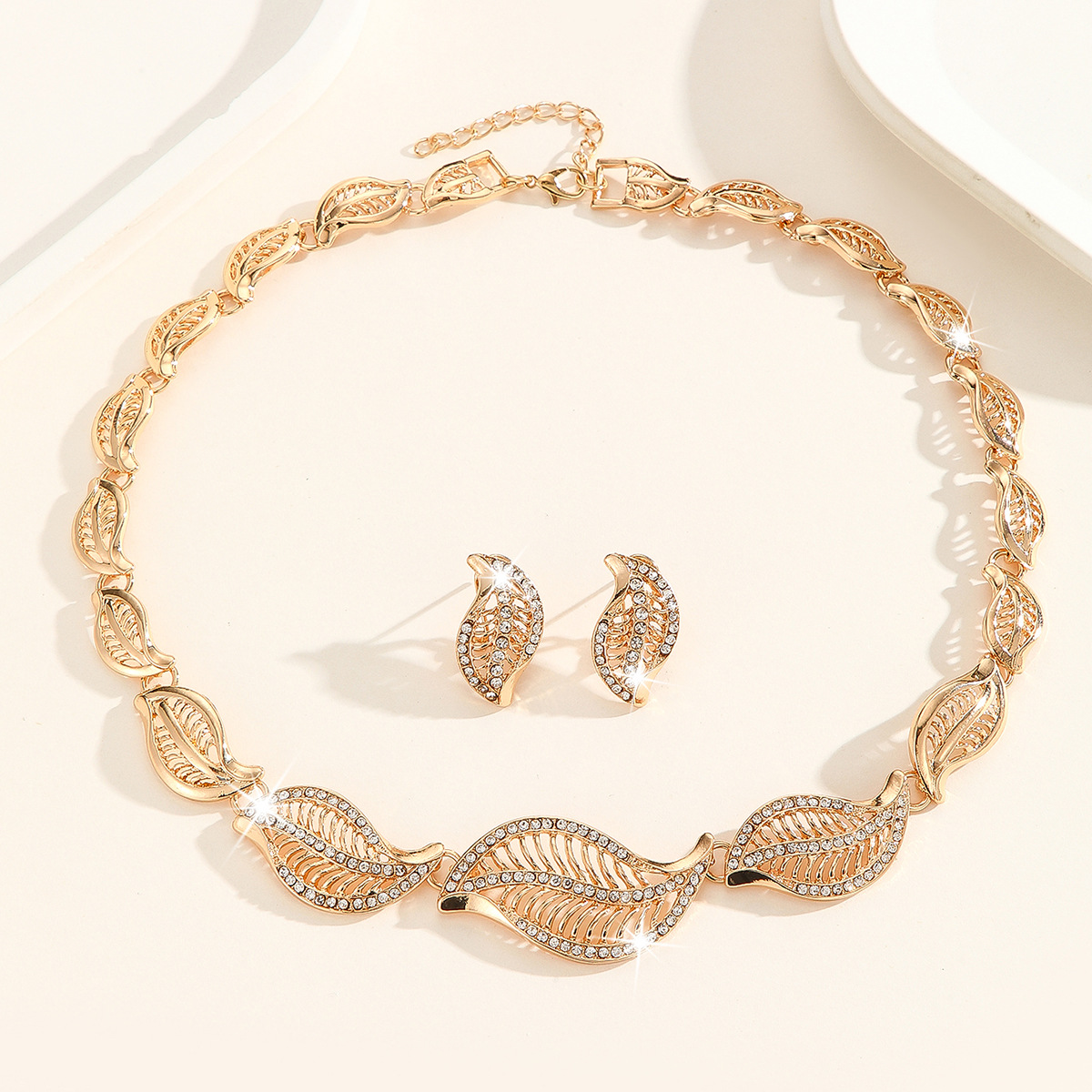 2-piece crystal jewelry set#TL4160