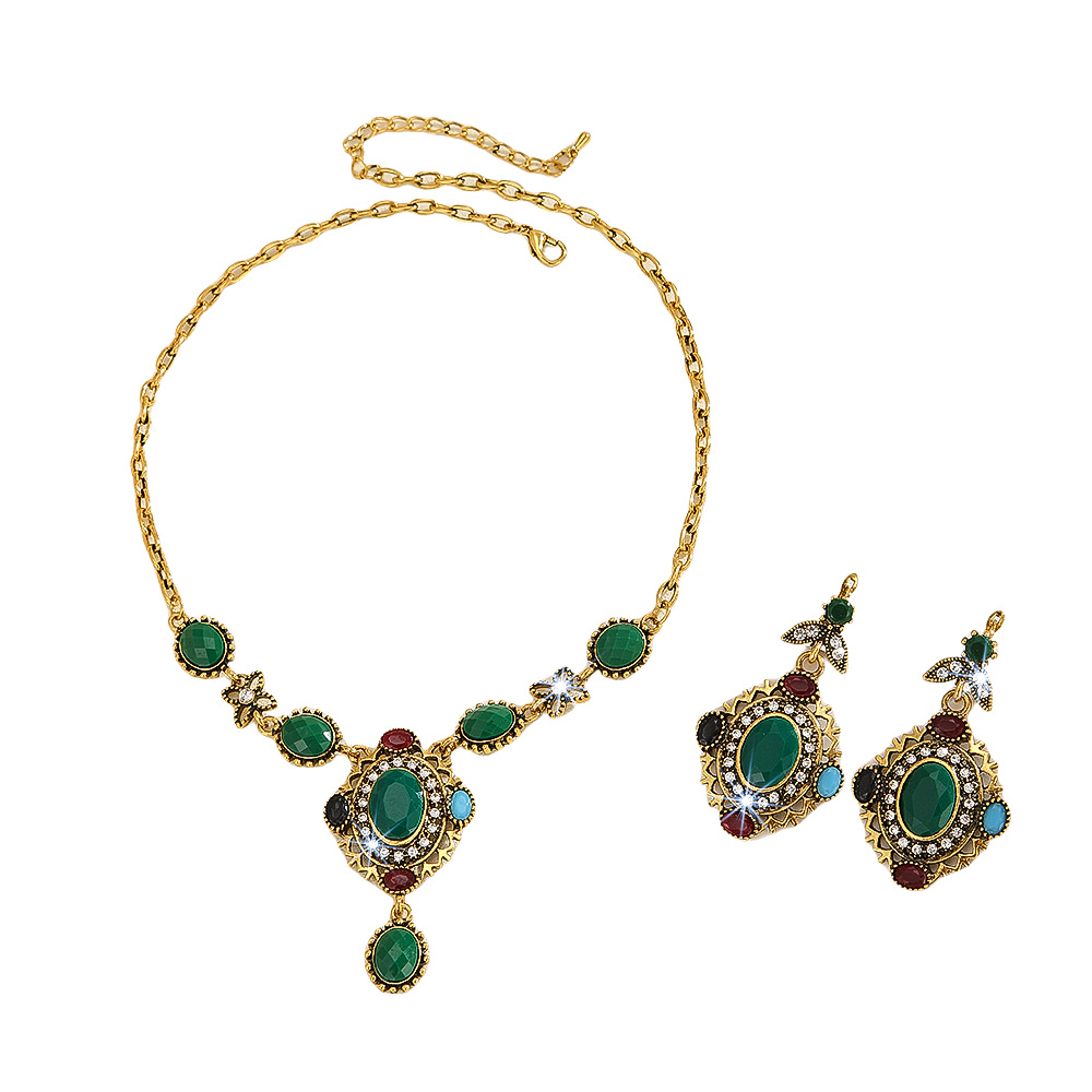 2-piece crystal jewelry set#TL0001